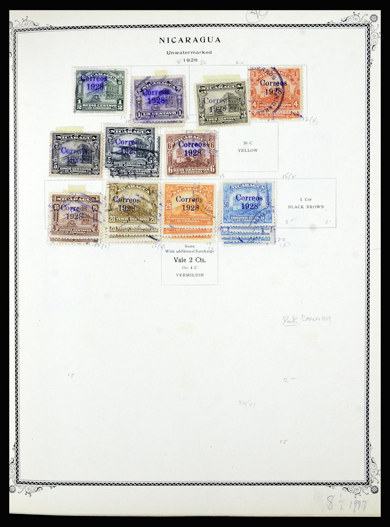 36494 094 - Postzegelverzameling 36494 Nicaragua 1902-1945.
