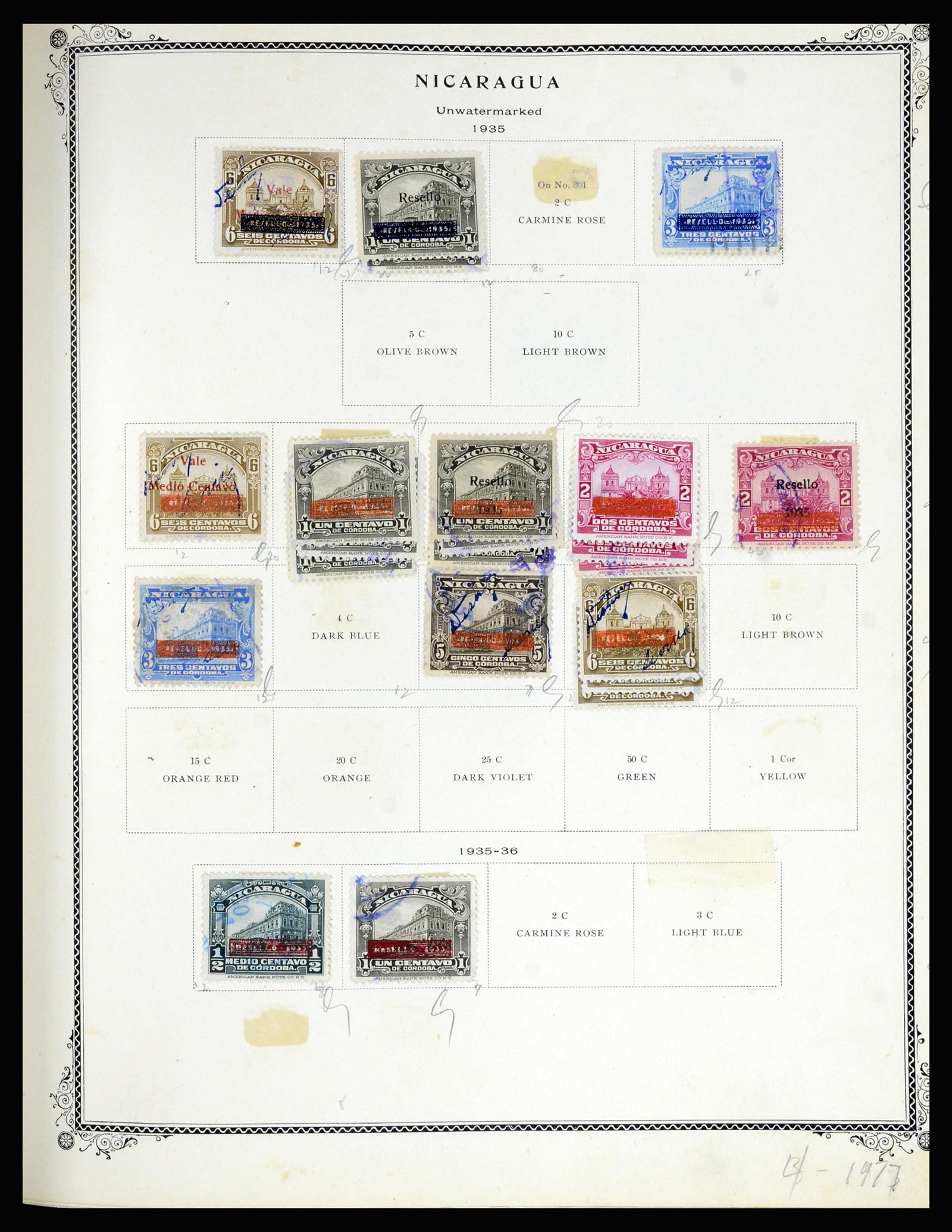 36494 162 - Postzegelverzameling 36494 Nicaragua 1902-1945.