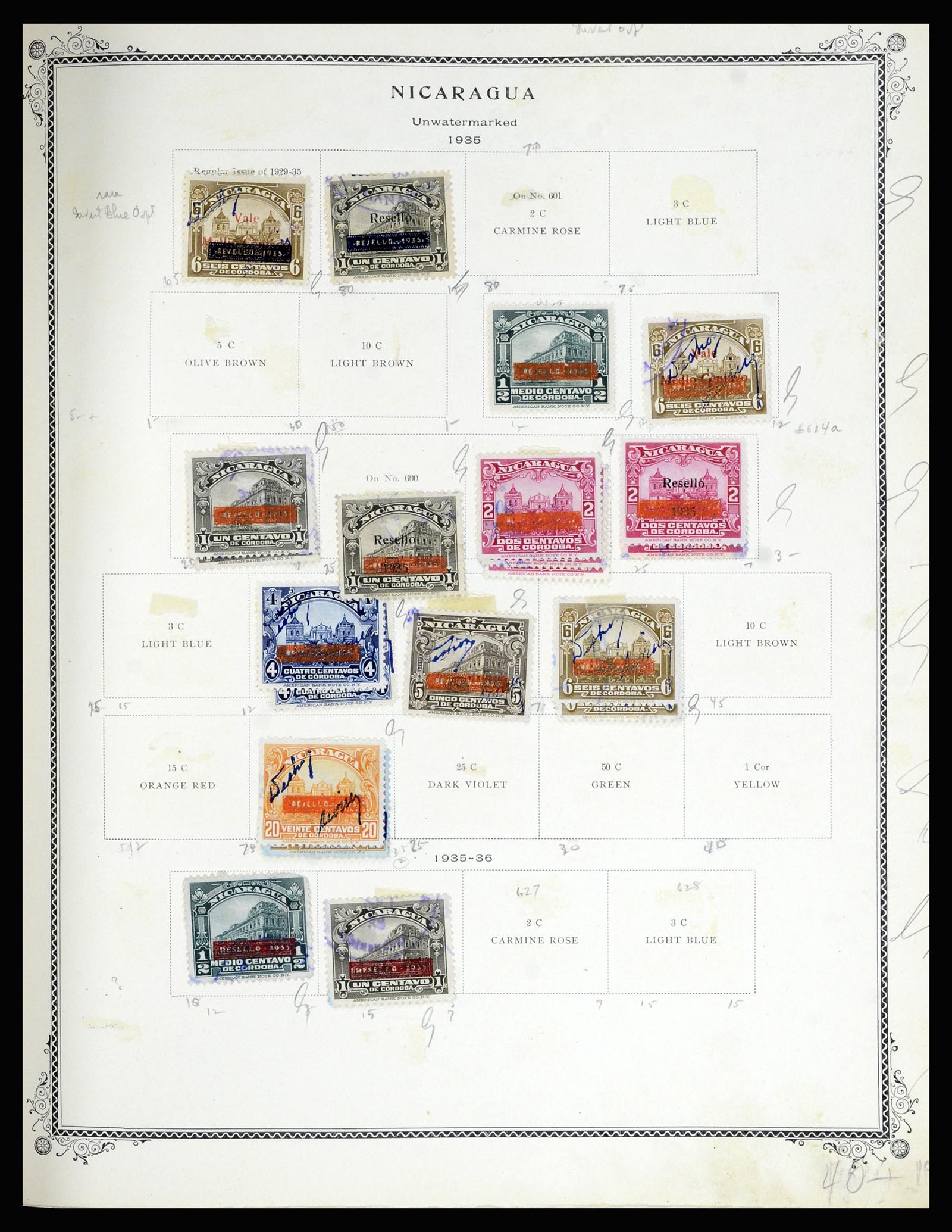 36494 163 - Postzegelverzameling 36494 Nicaragua 1902-1945.