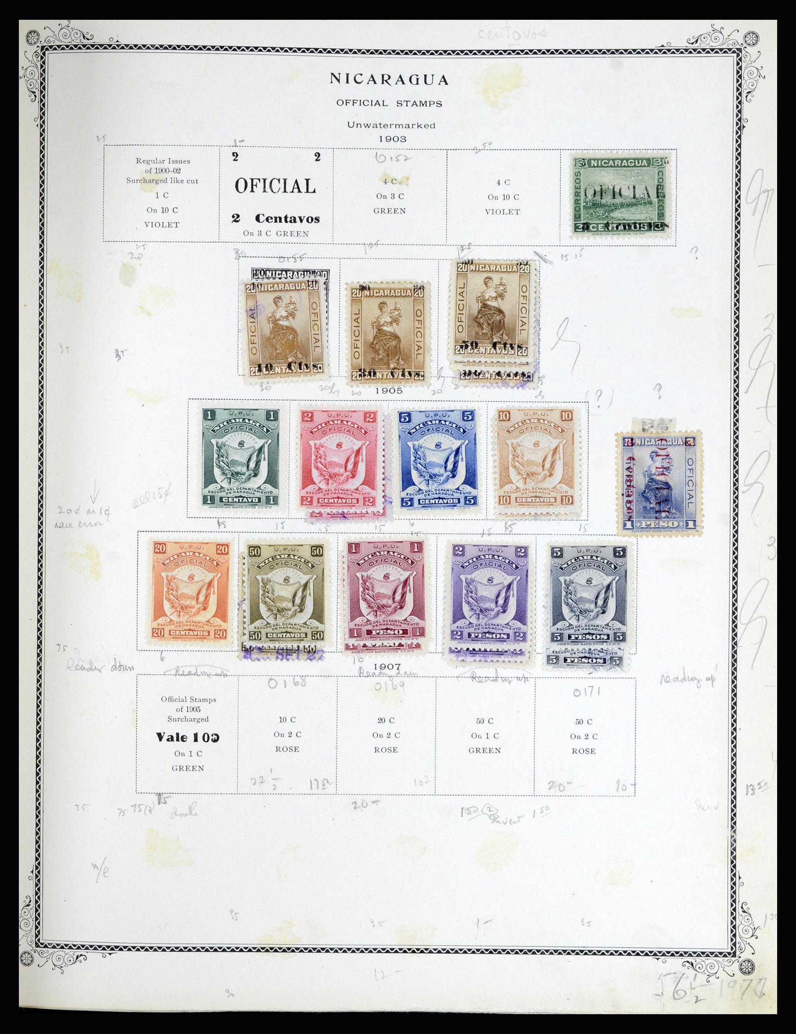 36494 164 - Postzegelverzameling 36494 Nicaragua 1902-1945.