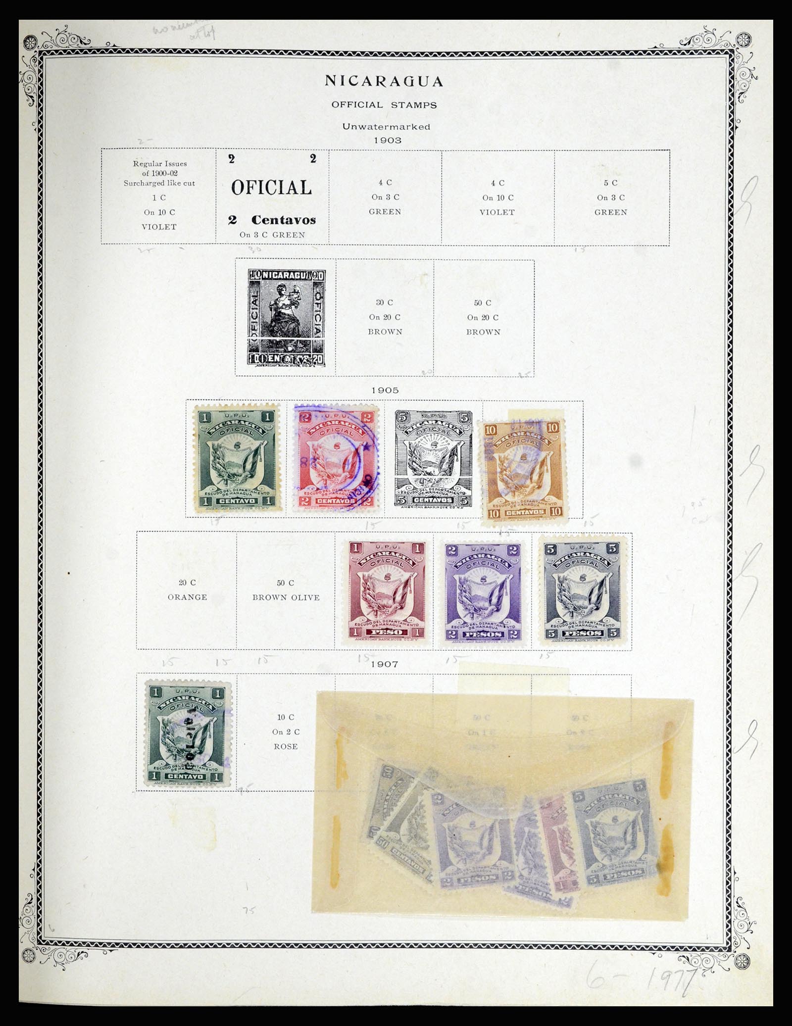 36494 166 - Postzegelverzameling 36494 Nicaragua 1902-1945.