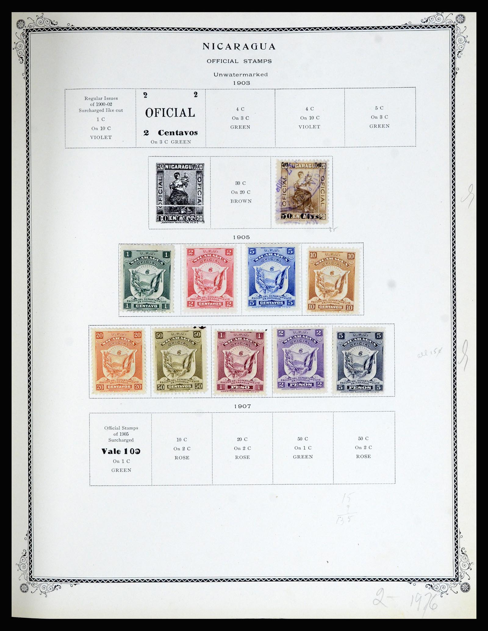36494 169 - Postzegelverzameling 36494 Nicaragua 1902-1945.