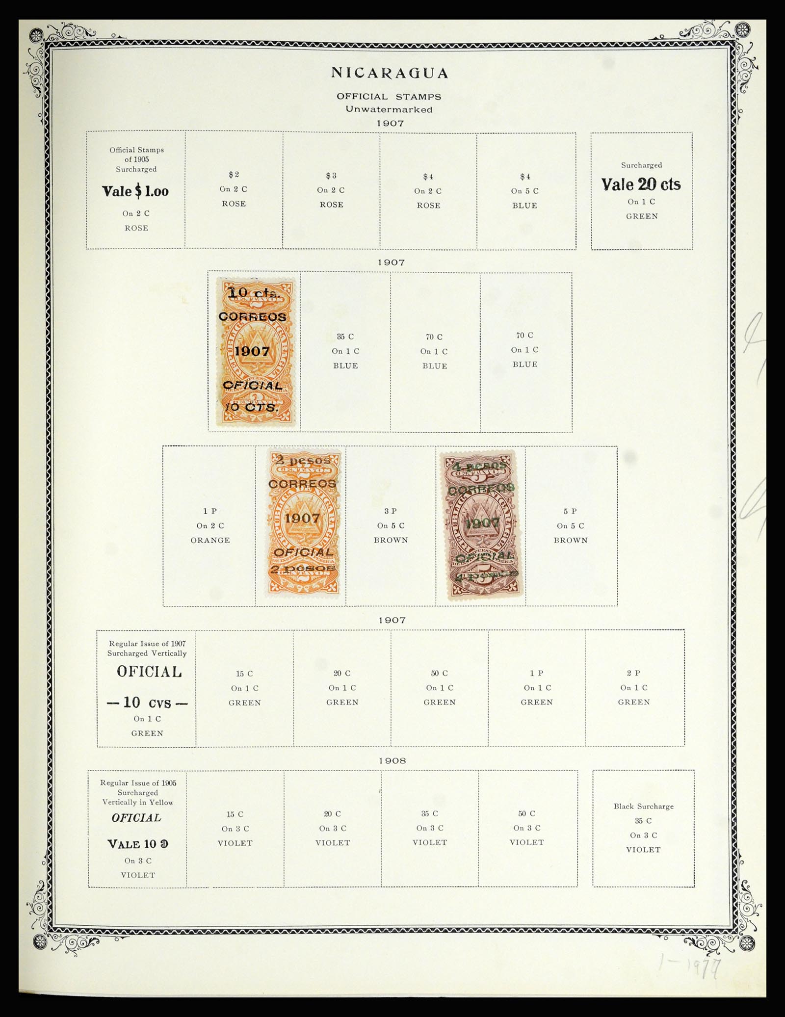 36494 171 - Postzegelverzameling 36494 Nicaragua 1902-1945.