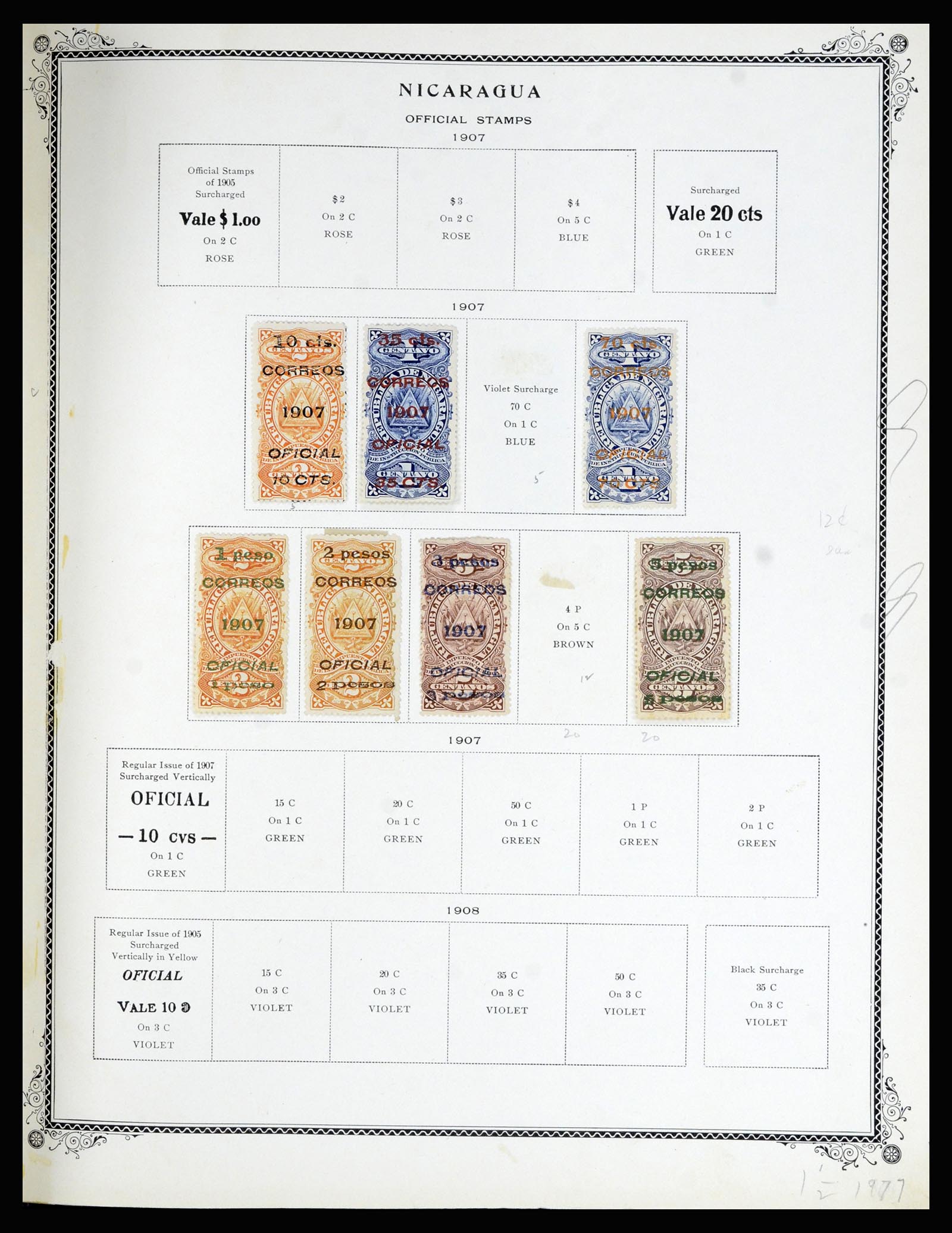 36494 172 - Postzegelverzameling 36494 Nicaragua 1902-1945.