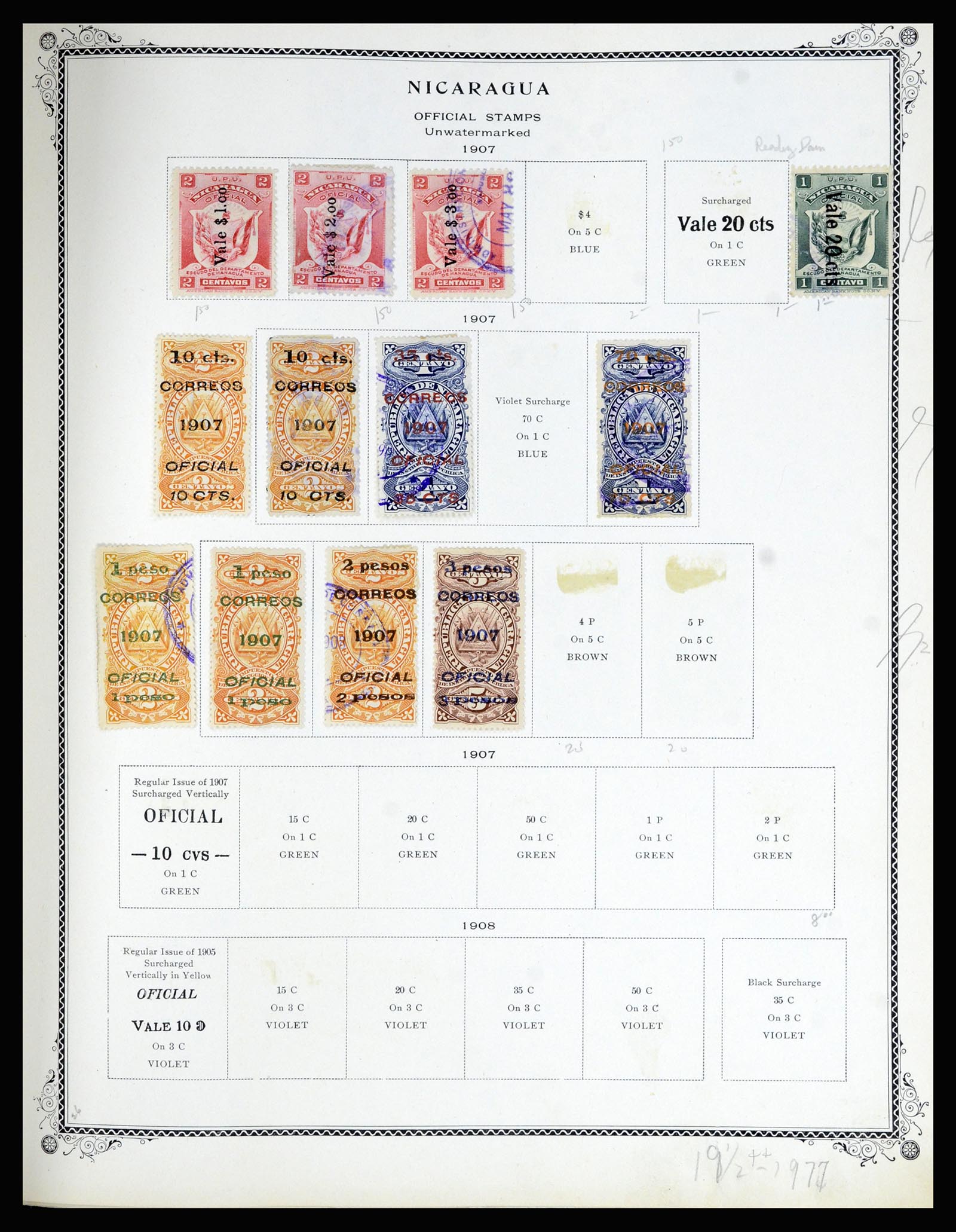 36494 176 - Postzegelverzameling 36494 Nicaragua 1902-1945.