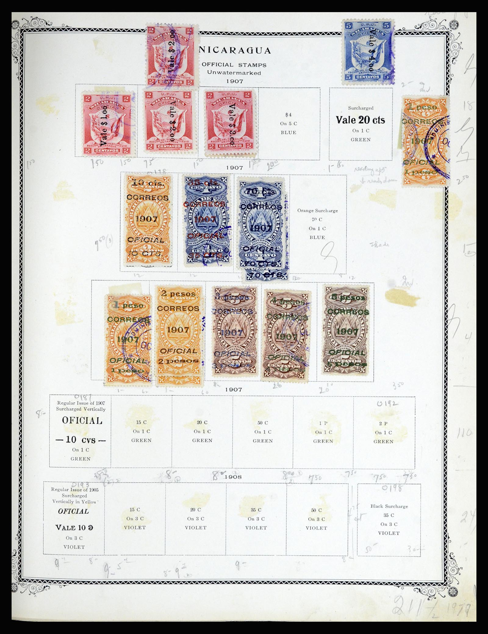 36494 177 - Postzegelverzameling 36494 Nicaragua 1902-1945.