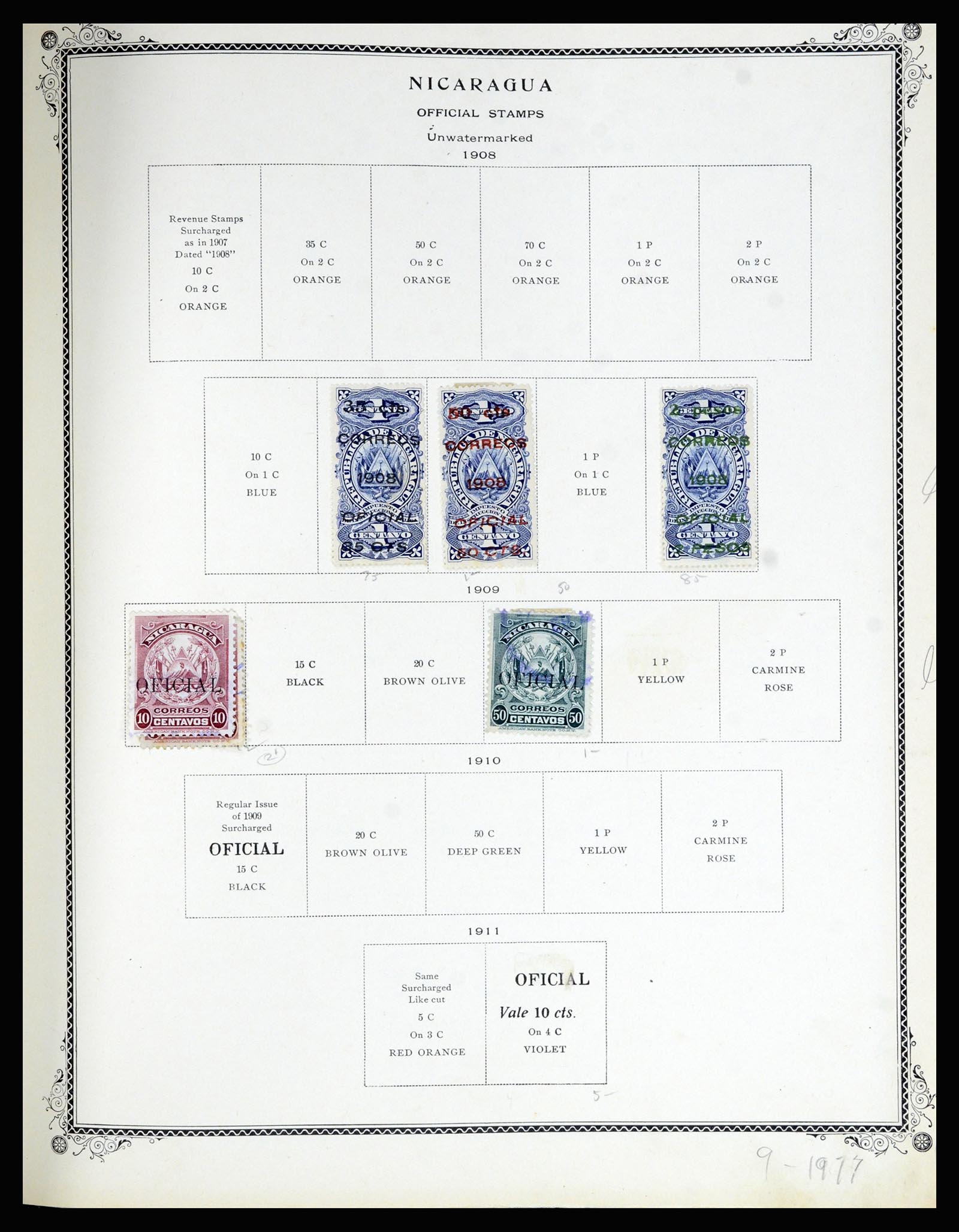 36494 179 - Stamp collection 36494 Nicaragua 1902-1945.