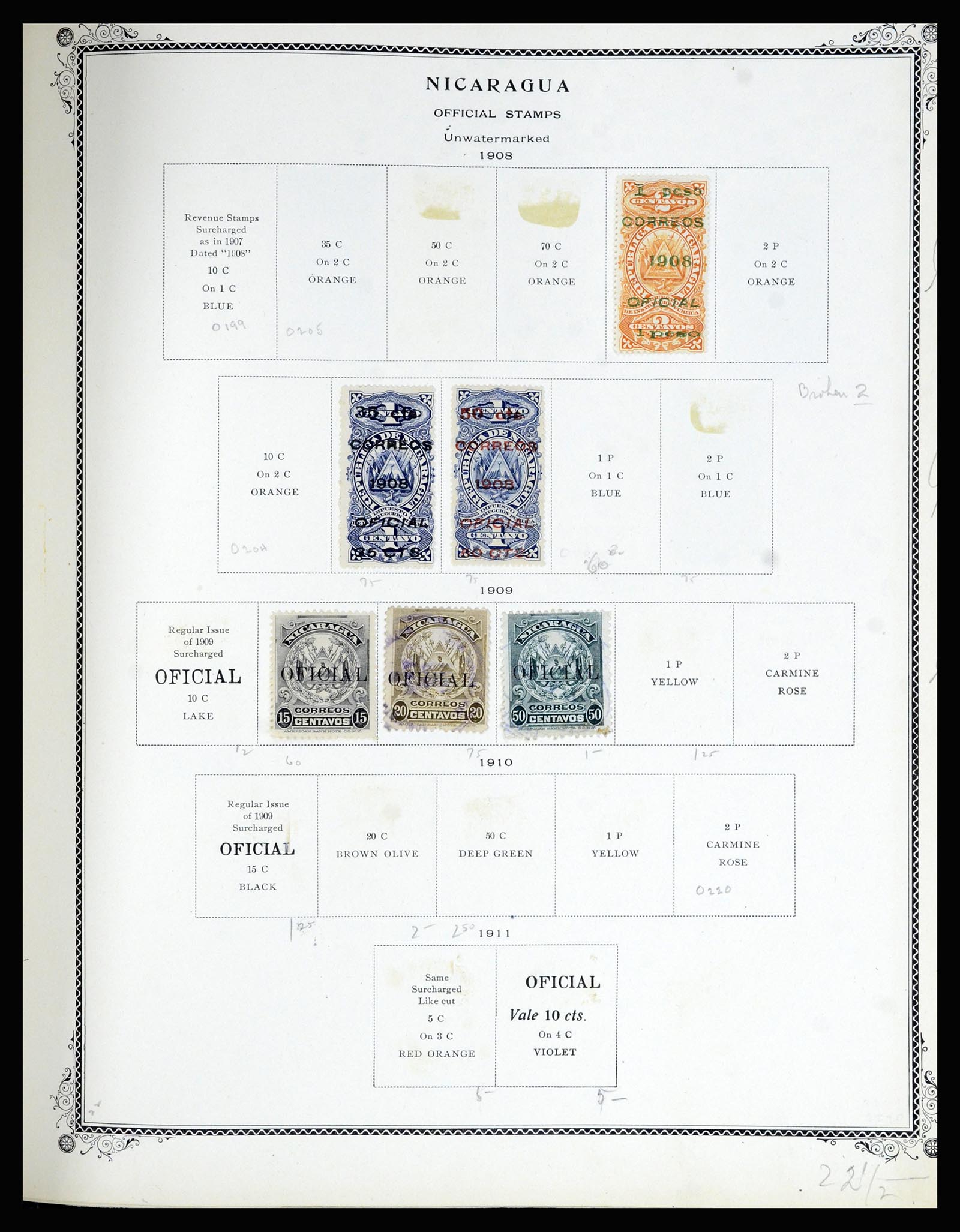 36494 181 - Postzegelverzameling 36494 Nicaragua 1902-1945.