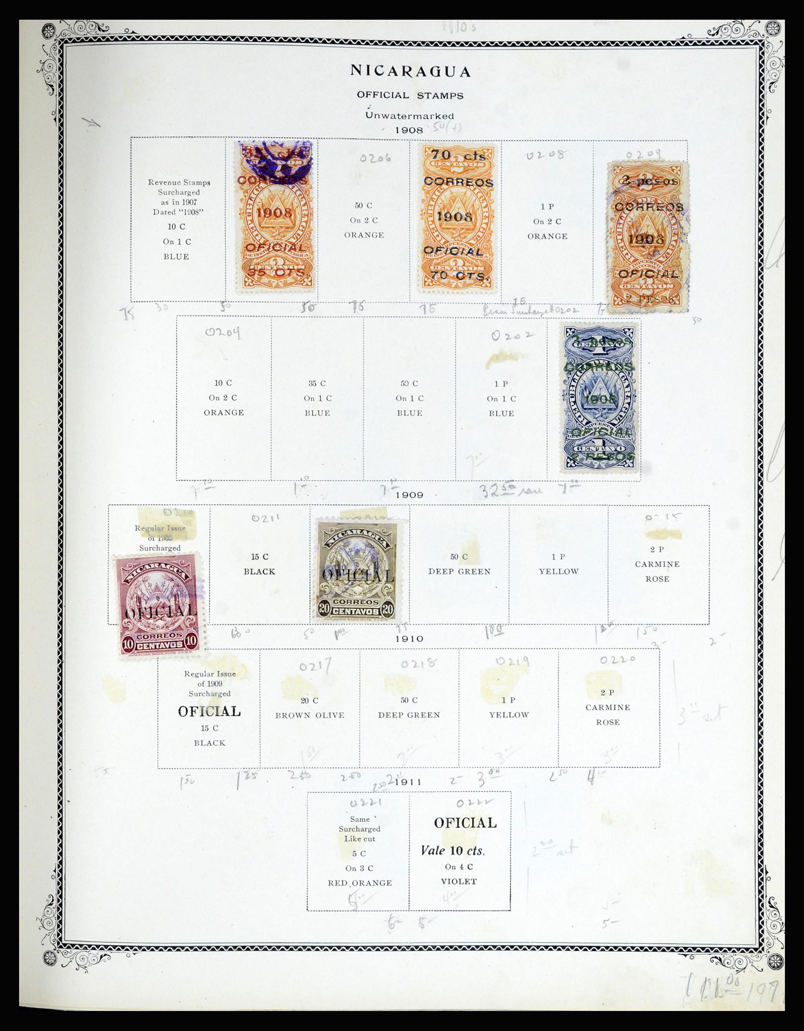 36494 182 - Postzegelverzameling 36494 Nicaragua 1902-1945.
