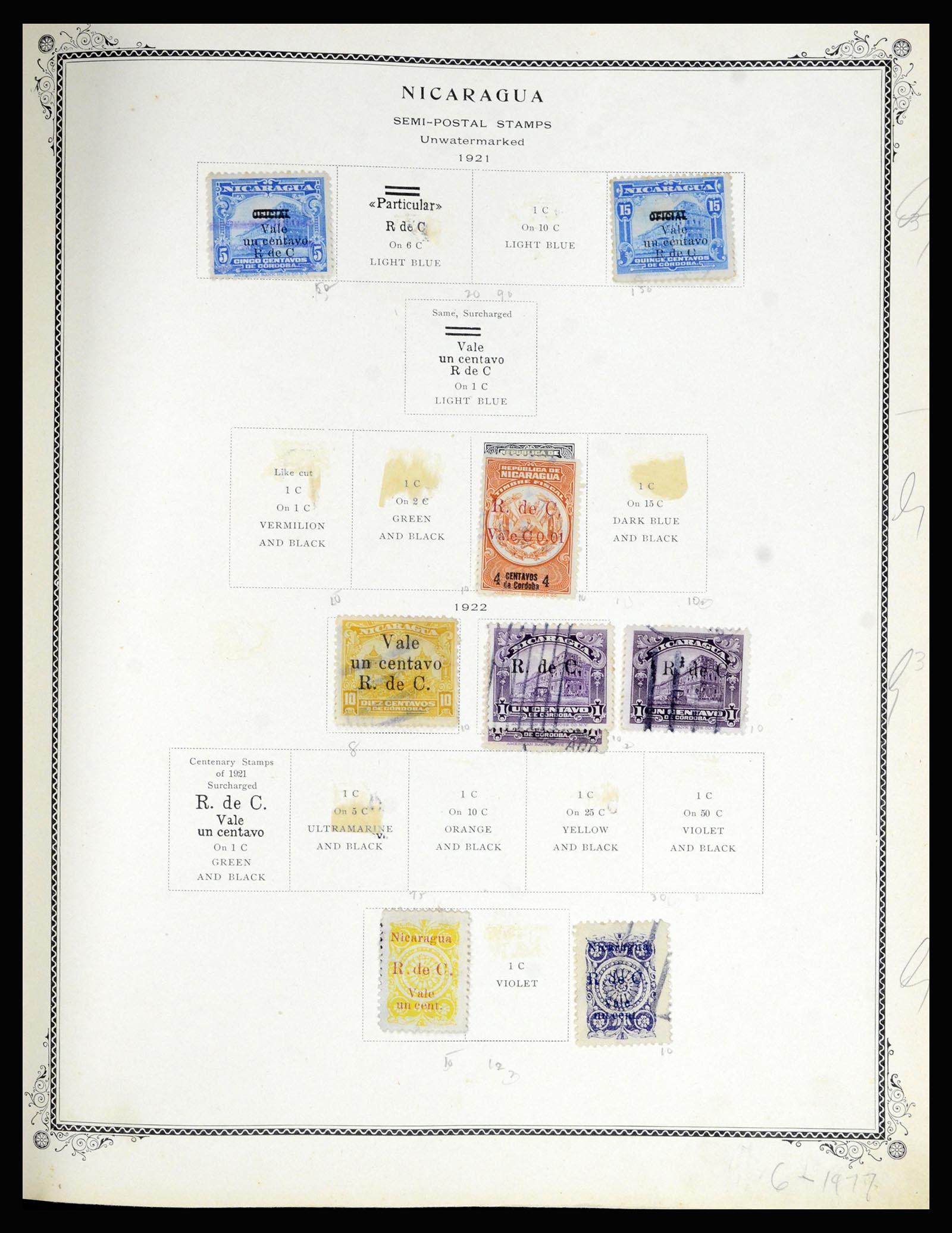 36494 184 - Postzegelverzameling 36494 Nicaragua 1902-1945.