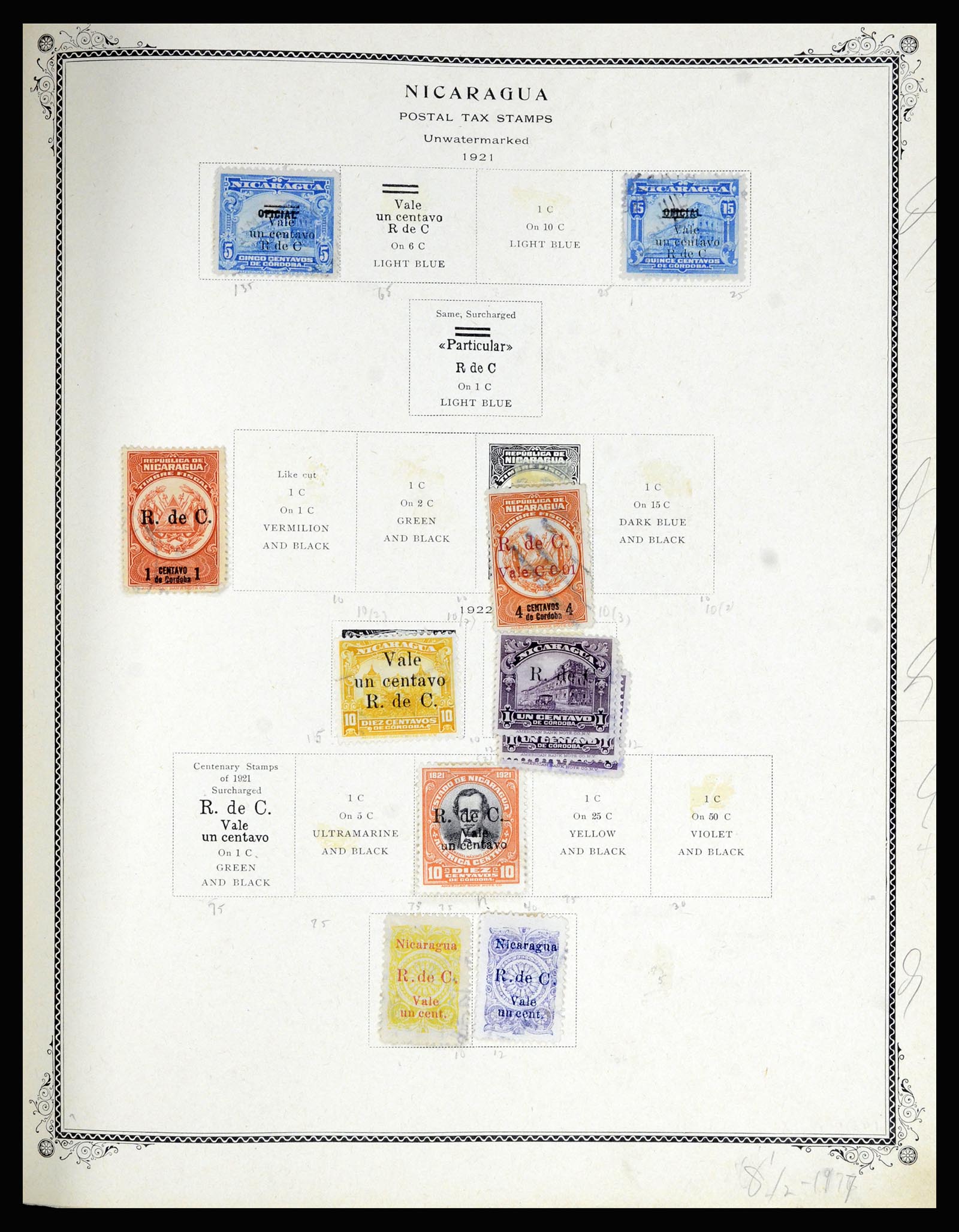36494 185 - Postzegelverzameling 36494 Nicaragua 1902-1945.