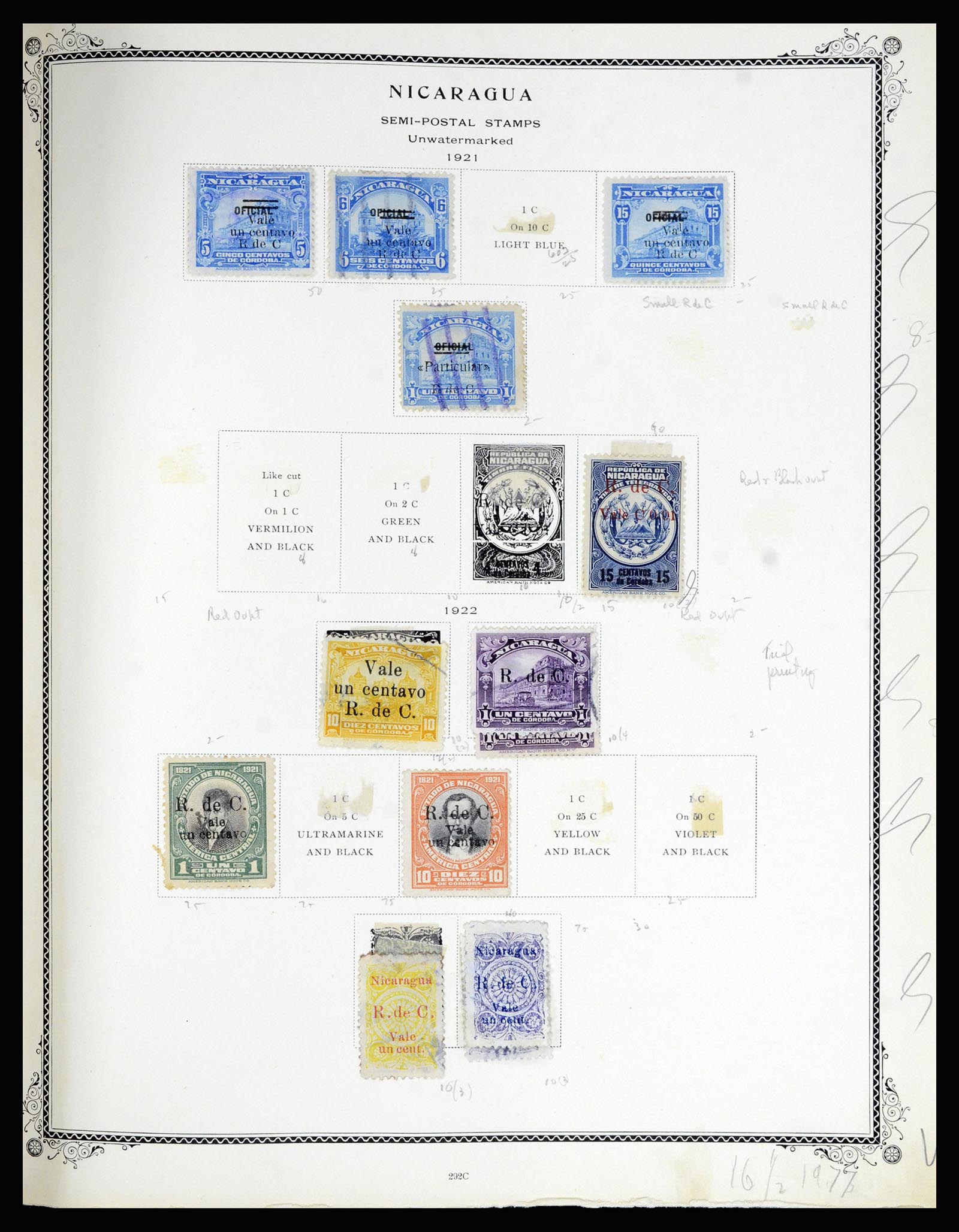 36494 186 - Stamp collection 36494 Nicaragua 1902-1945.