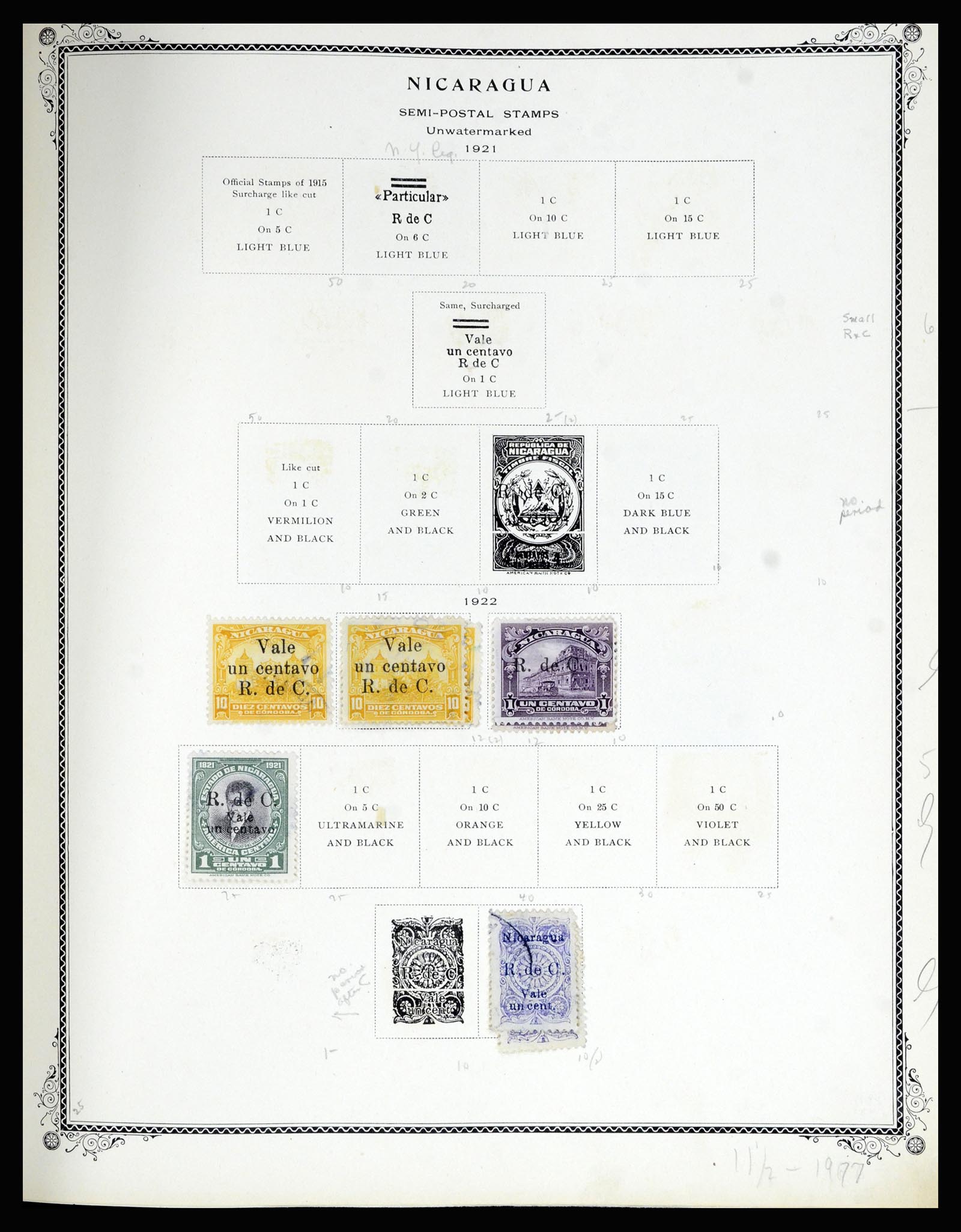 36494 187 - Postzegelverzameling 36494 Nicaragua 1902-1945.