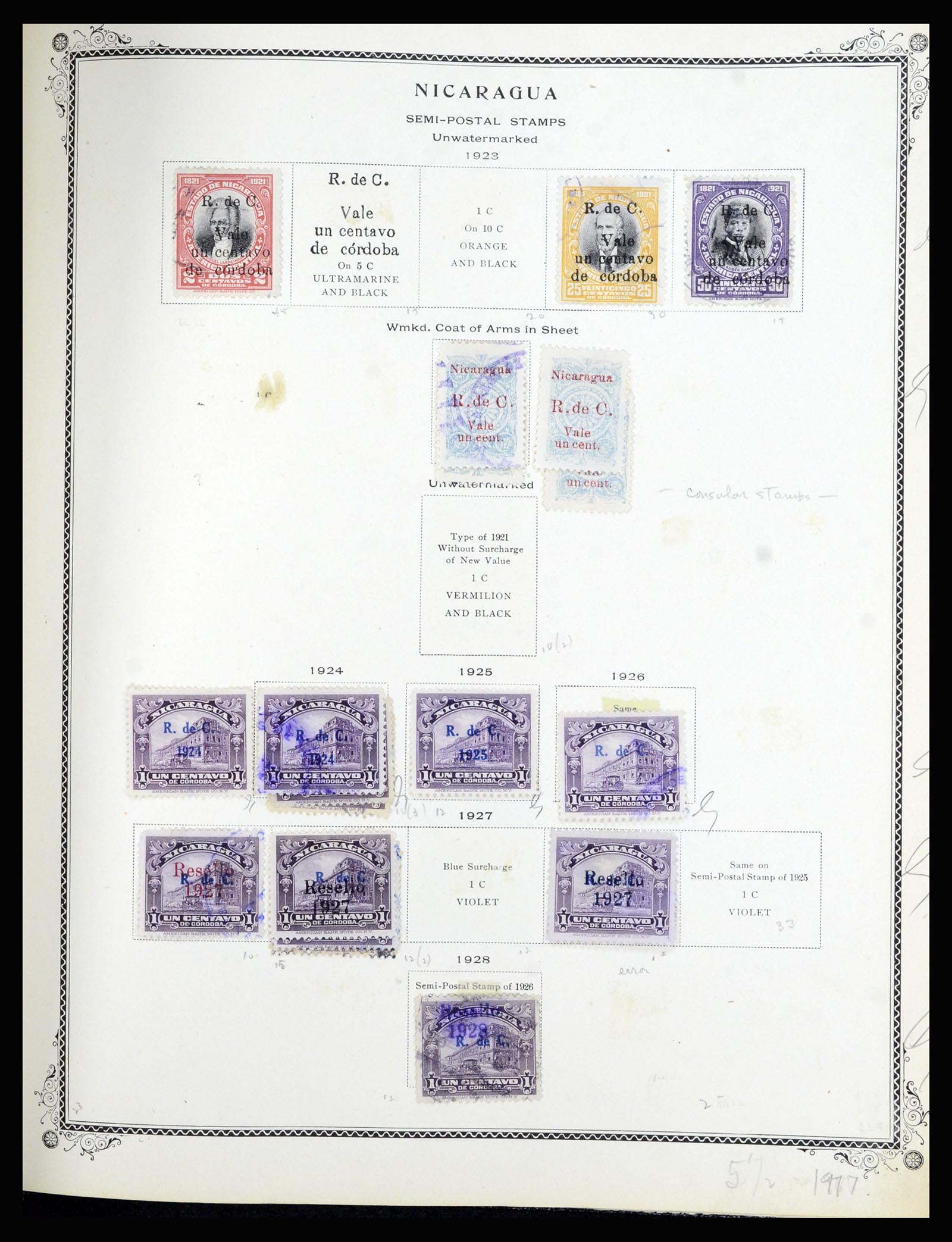 36494 191 - Postzegelverzameling 36494 Nicaragua 1902-1945.