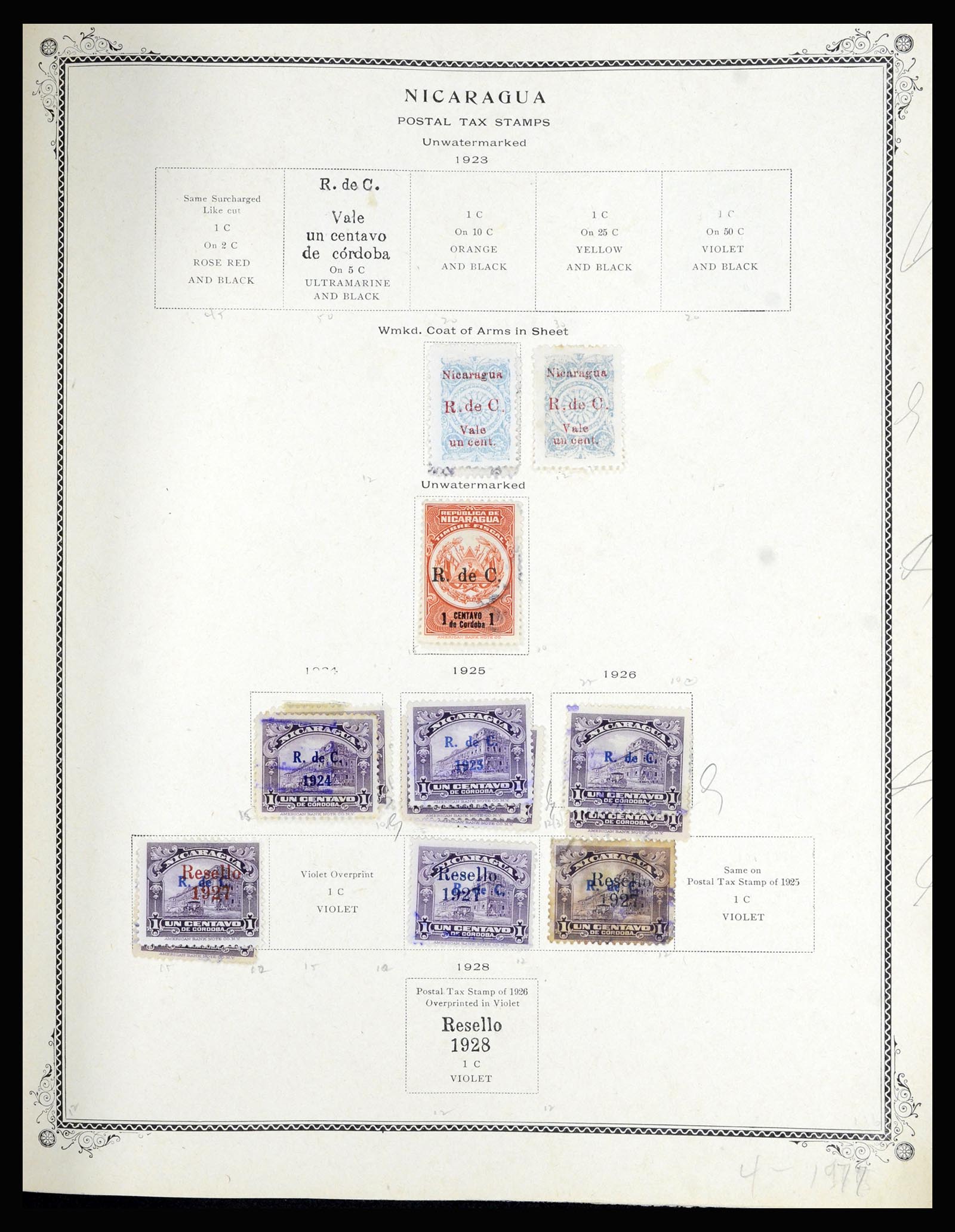 36494 192 - Postzegelverzameling 36494 Nicaragua 1902-1945.