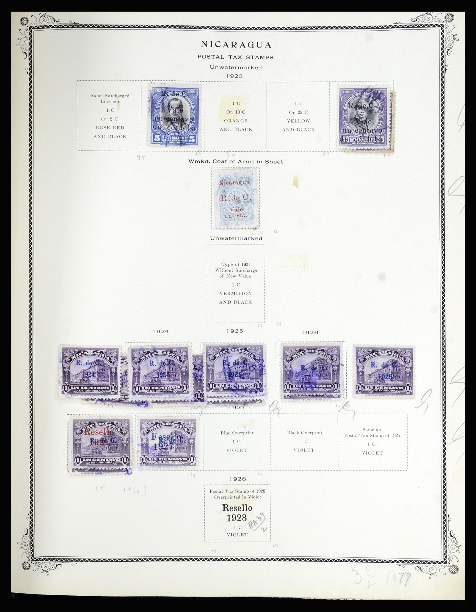36494 193 - Postzegelverzameling 36494 Nicaragua 1902-1945.