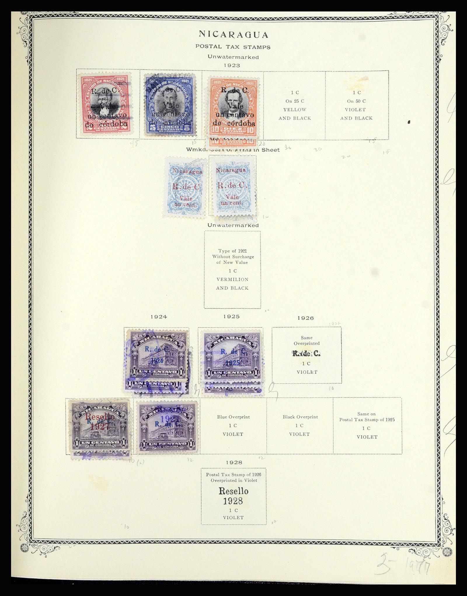36494 196 - Postzegelverzameling 36494 Nicaragua 1902-1945.