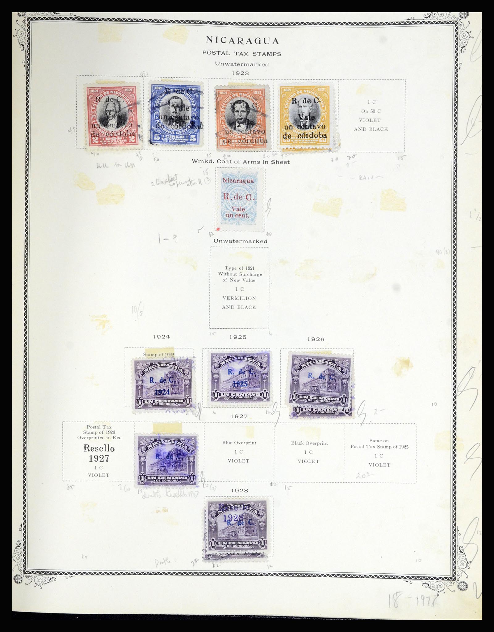 36494 197 - Postzegelverzameling 36494 Nicaragua 1902-1945.