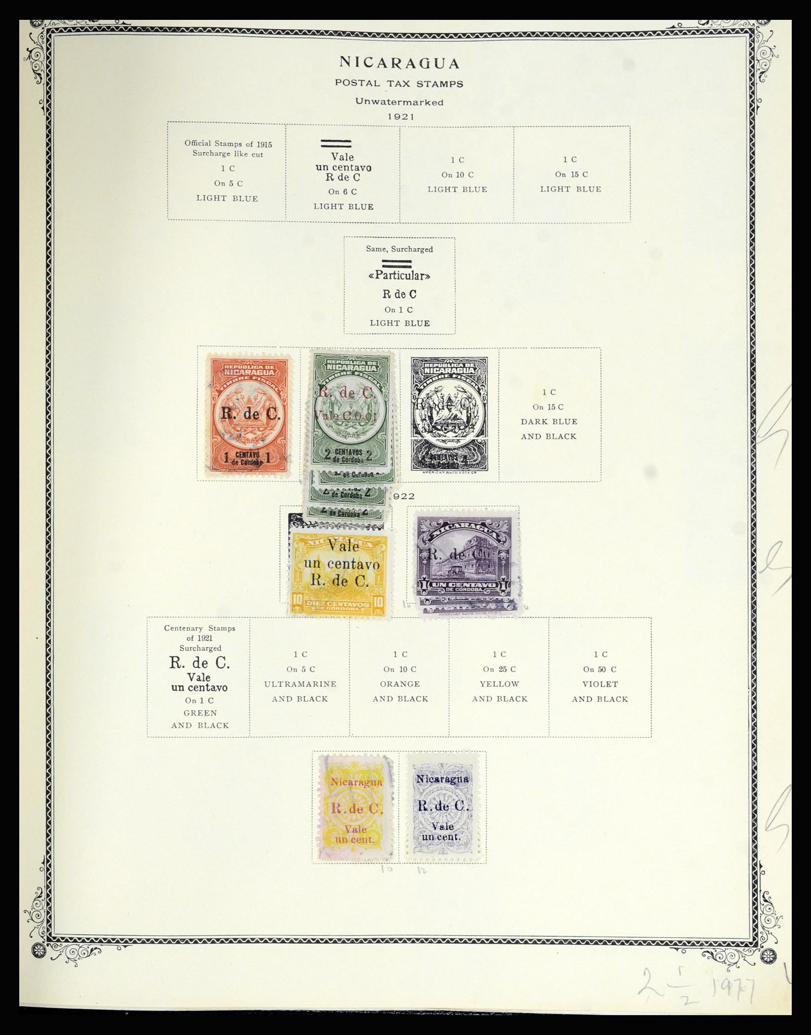36494 198 - Postzegelverzameling 36494 Nicaragua 1902-1945.