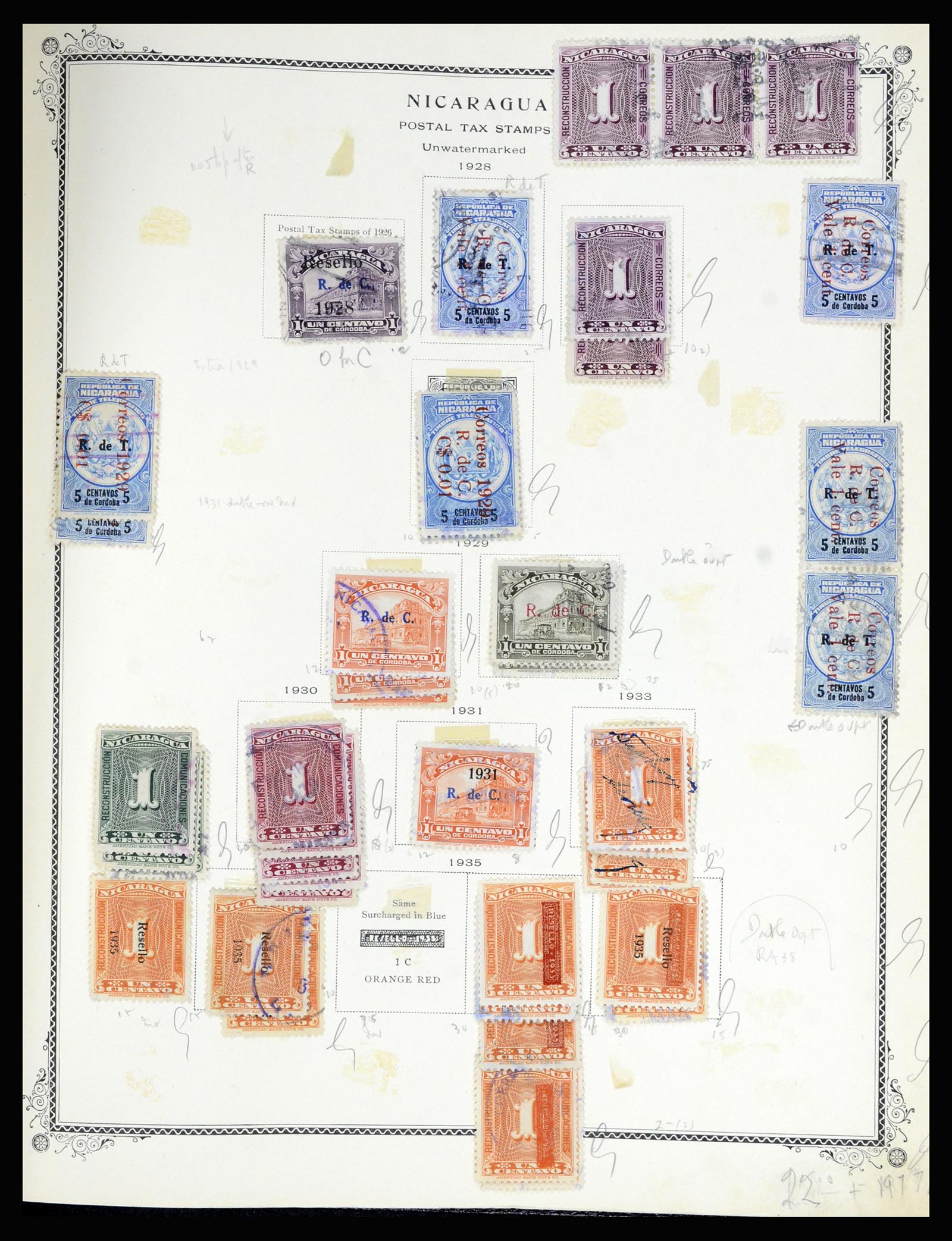 36494 199 - Postzegelverzameling 36494 Nicaragua 1902-1945.