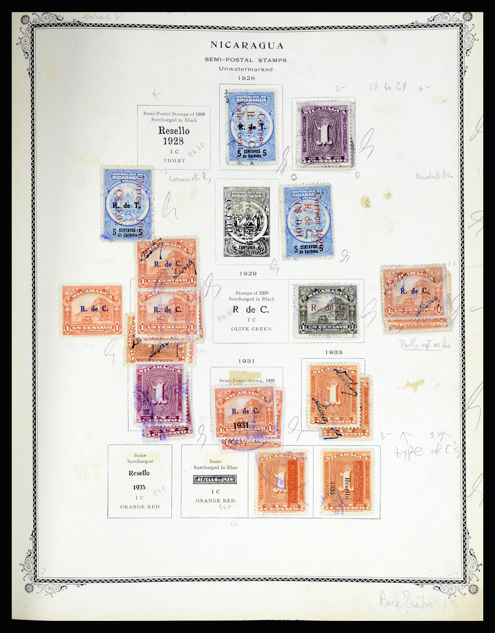 36494 201 - Stamp collection 36494 Nicaragua 1902-1945.
