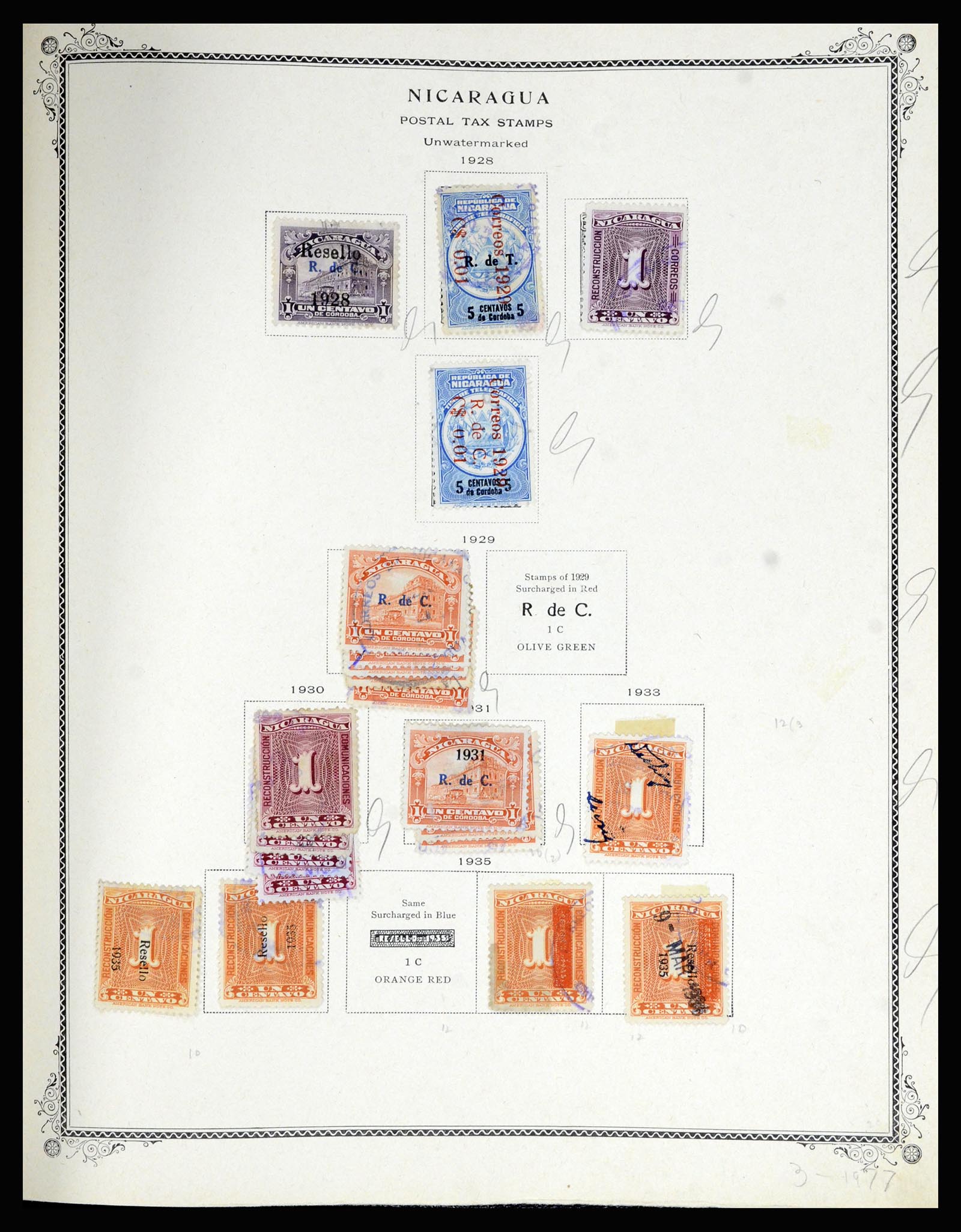 36494 202 - Postzegelverzameling 36494 Nicaragua 1902-1945.