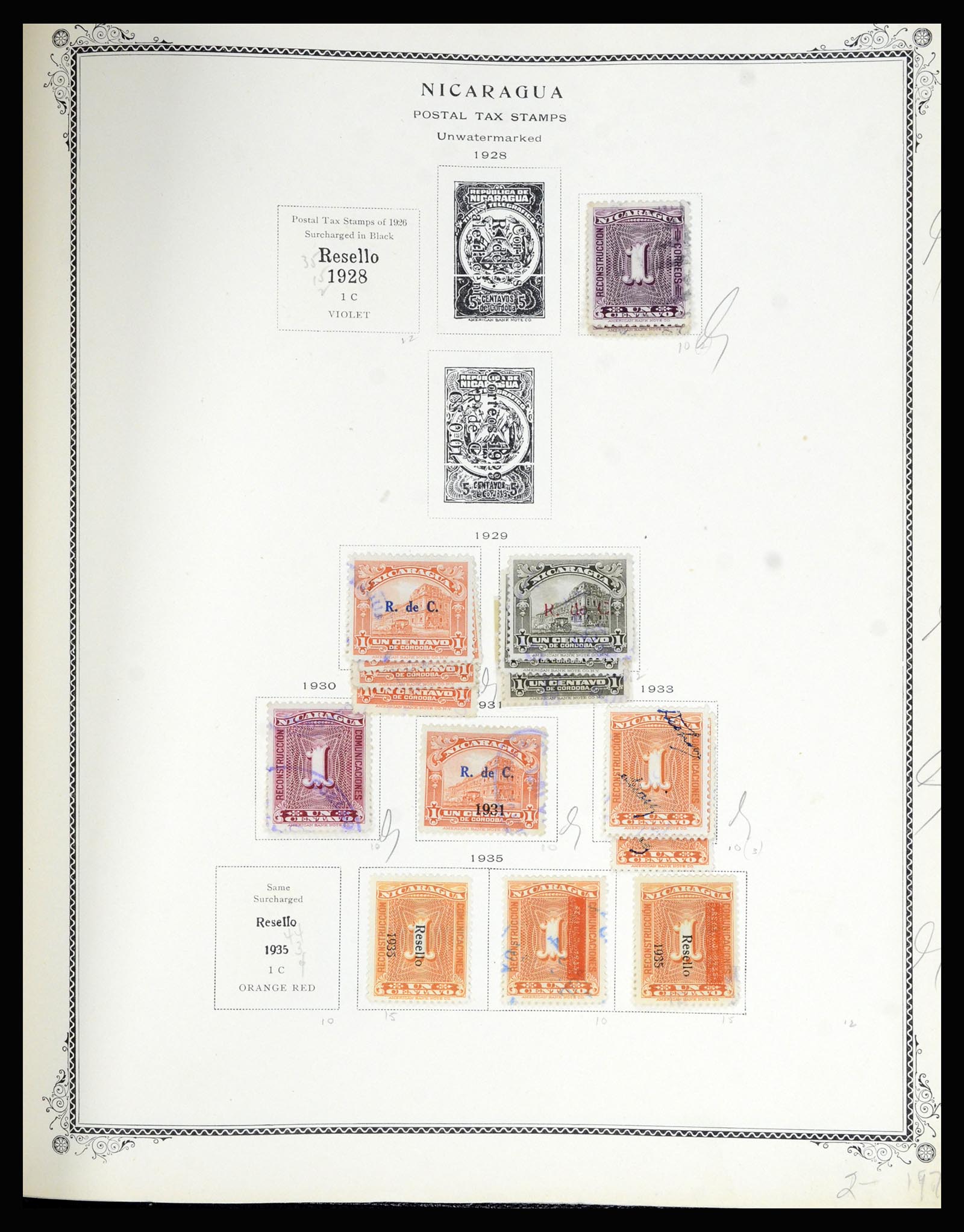 36494 203 - Postzegelverzameling 36494 Nicaragua 1902-1945.