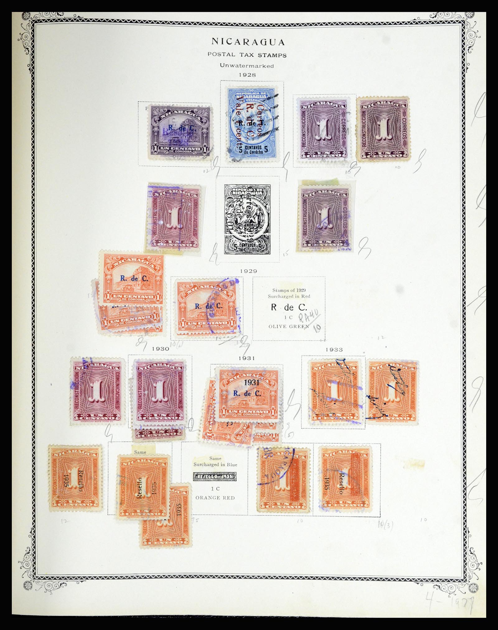 36494 205 - Postzegelverzameling 36494 Nicaragua 1902-1945.