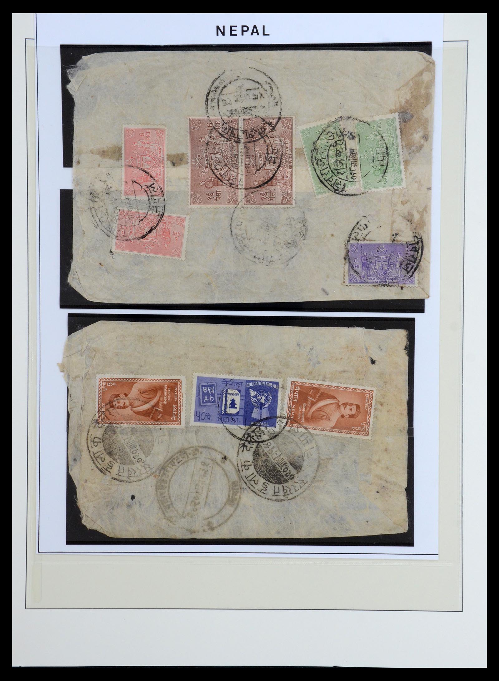 36497 012 - Postzegelverzameling 36497 Nepal 1887-1990.