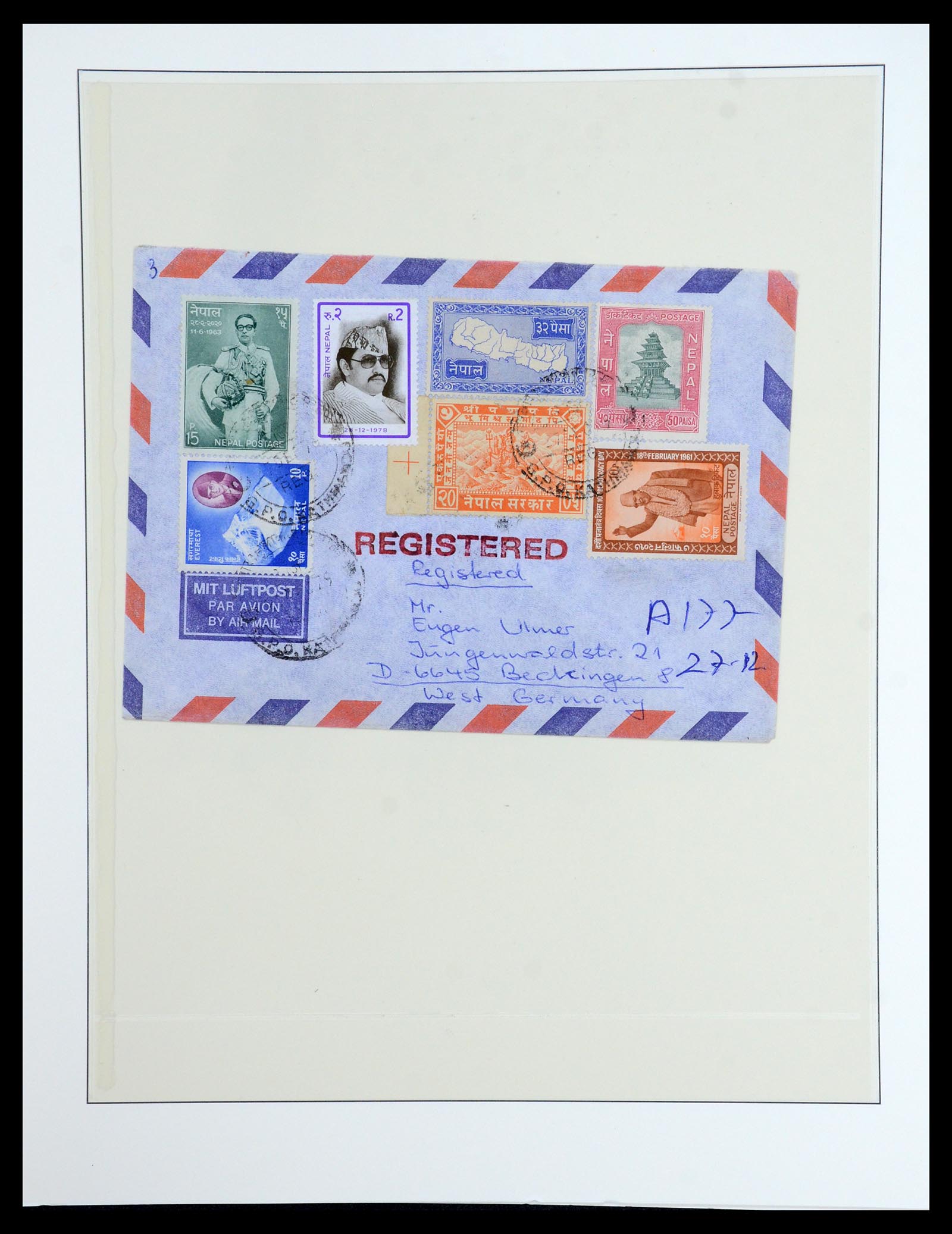 36497 044 - Postzegelverzameling 36497 Nepal 1887-1990.