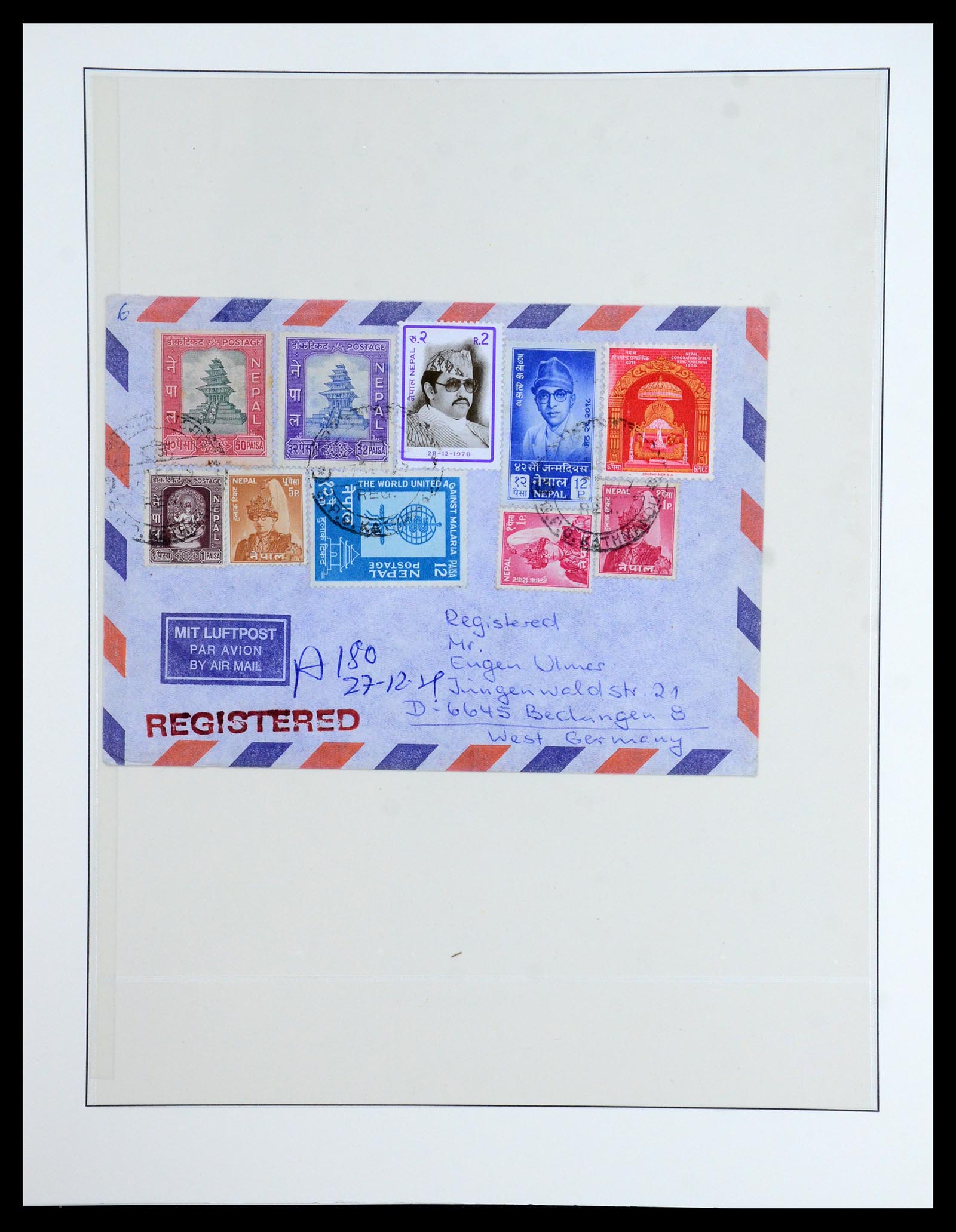 36497 045 - Postzegelverzameling 36497 Nepal 1887-1990.