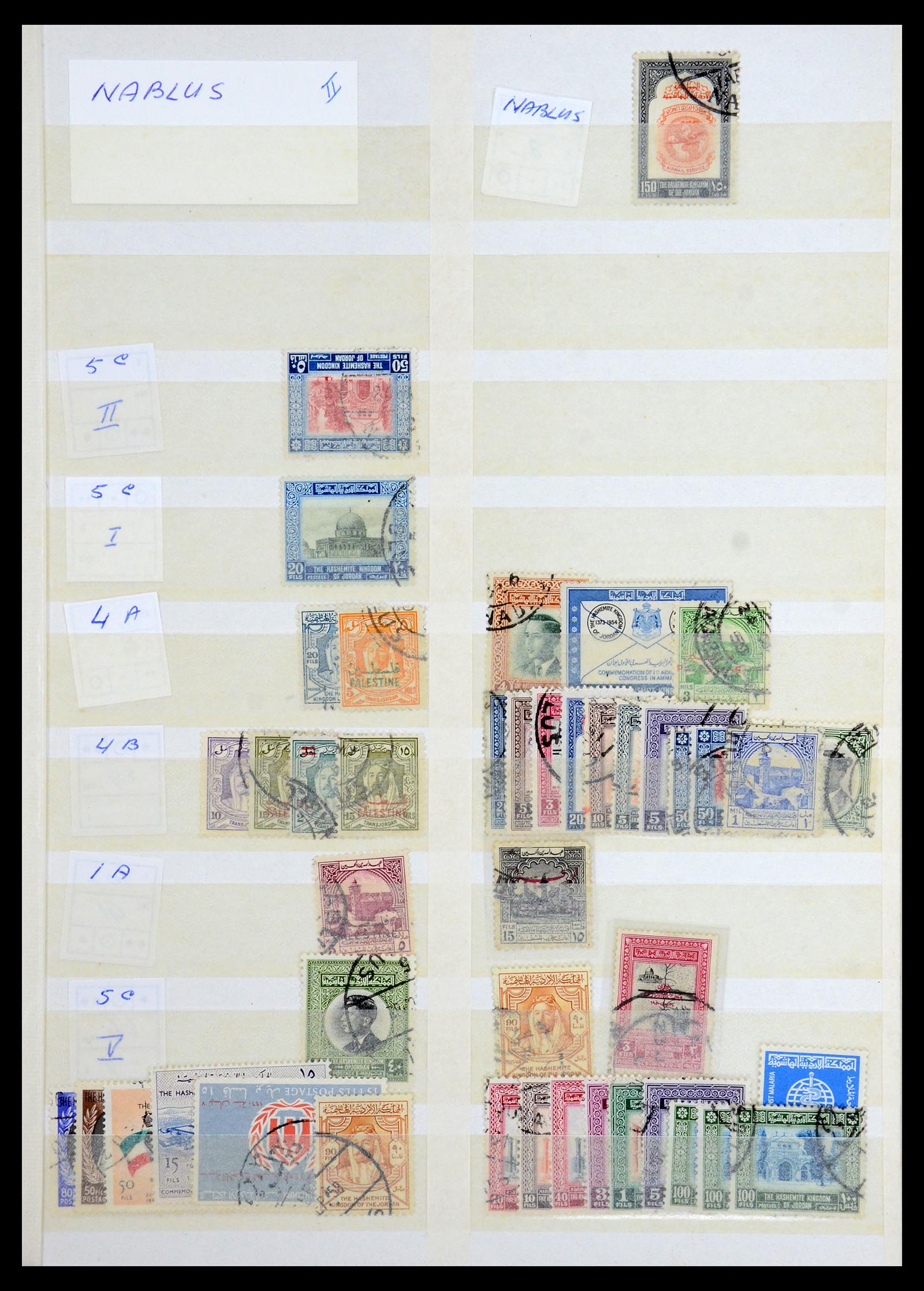 36498 011 - Postzegelverzameling 36498 Palestina en Israël stempels 1880-1970.