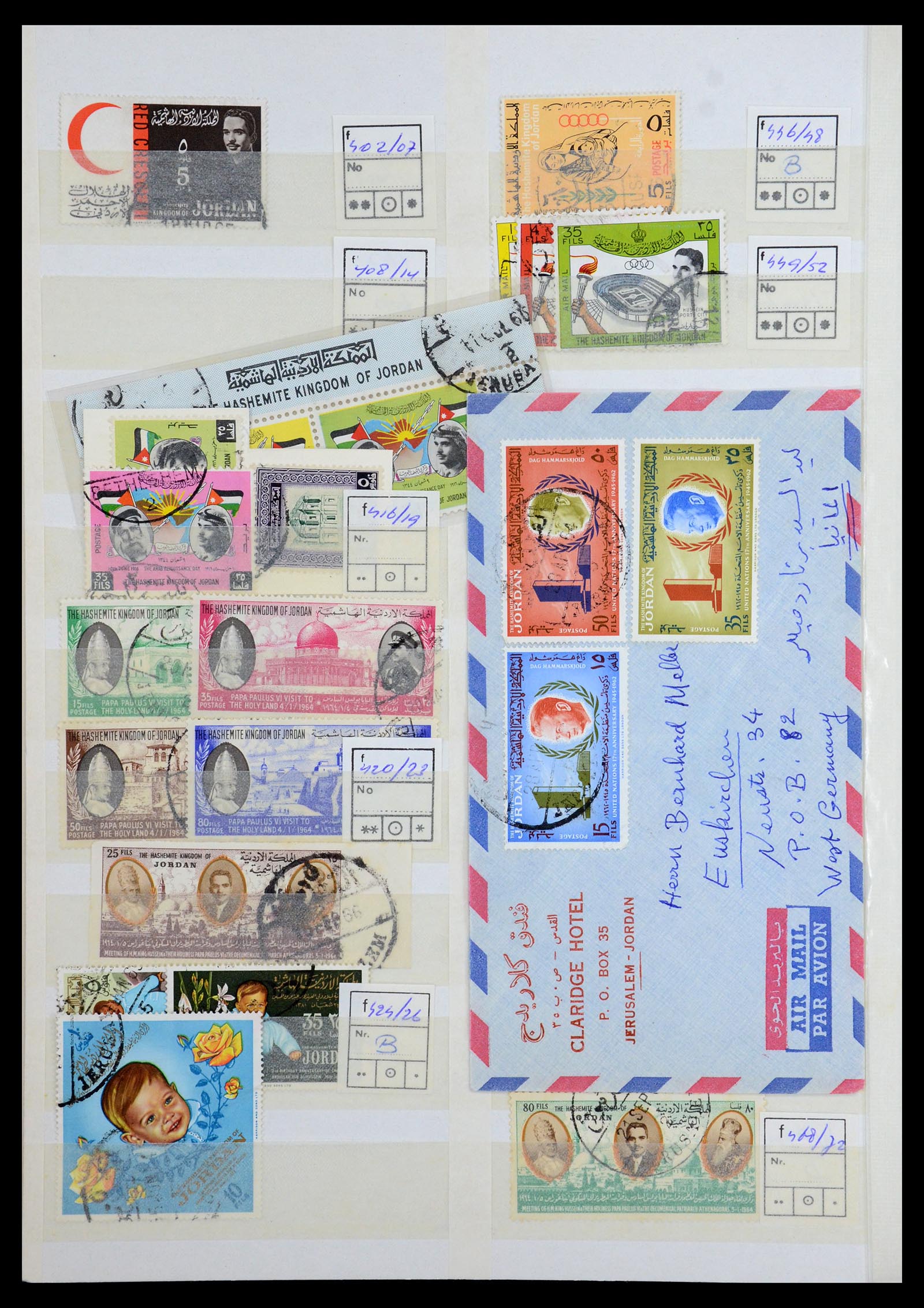 36498 019 - Postzegelverzameling 36498 Palestina en Israël stempels 1880-1970.
