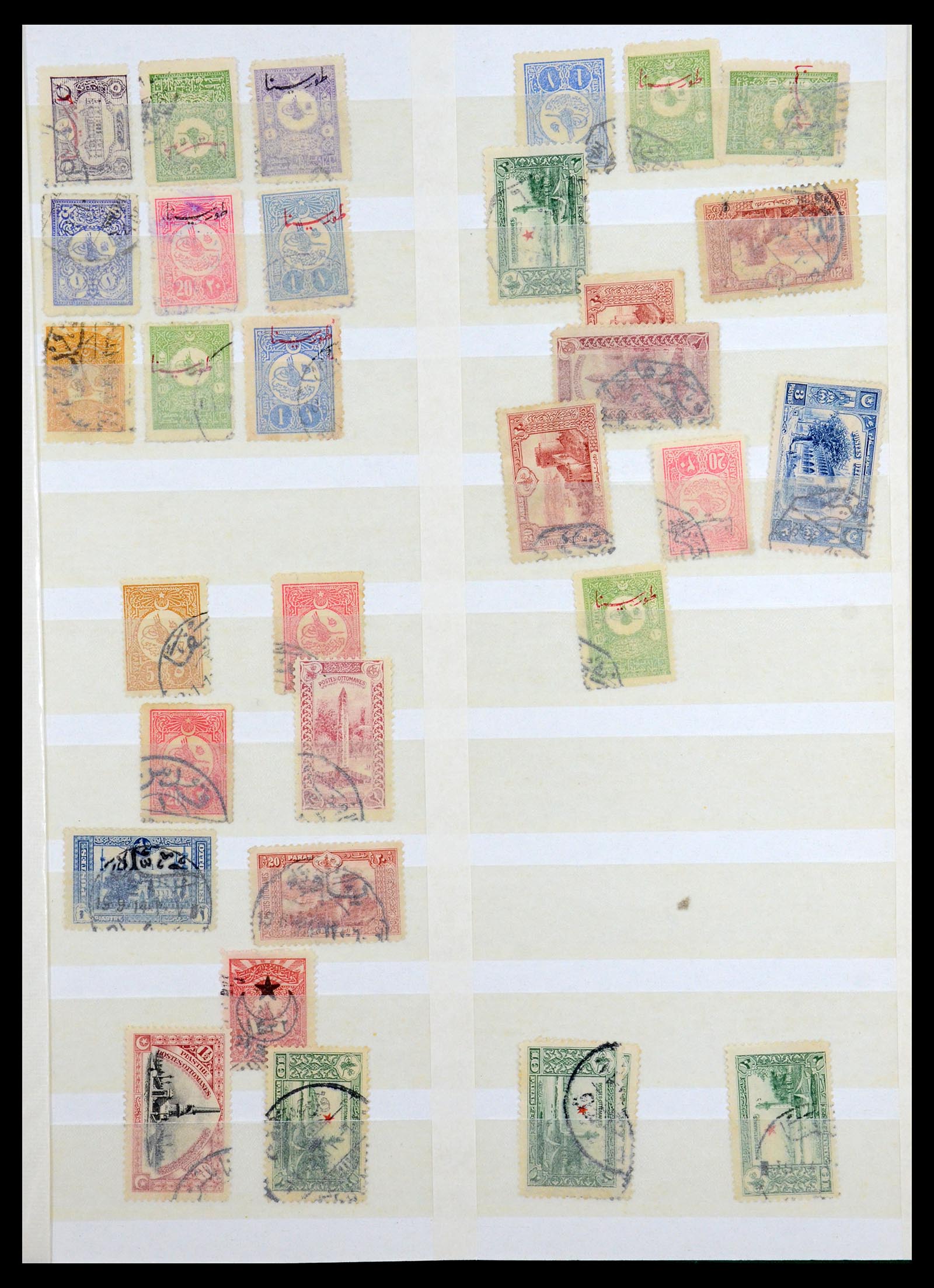 36498 037 - Postzegelverzameling 36498 Palestina en Israël stempels 1880-1970.