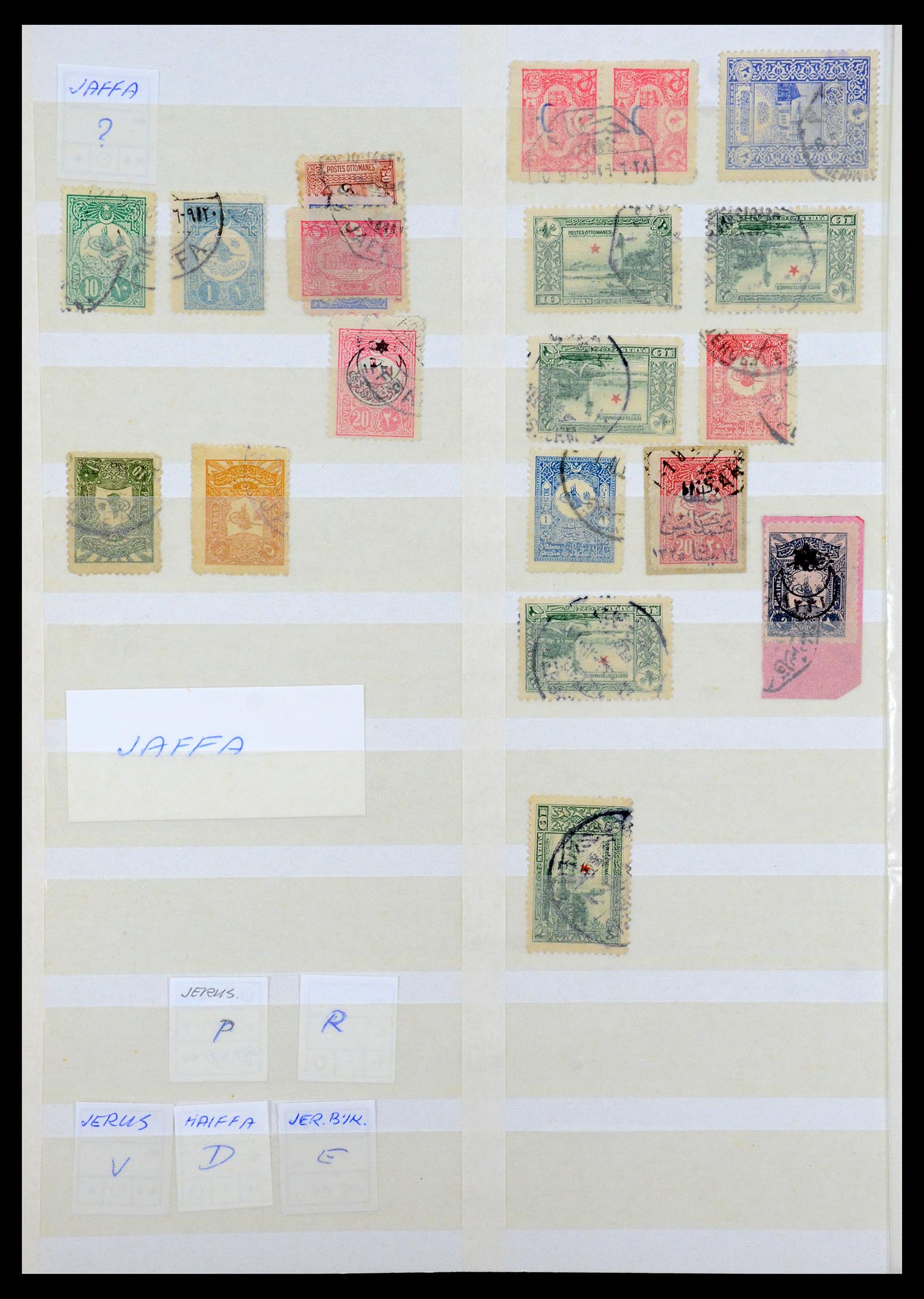 36498 038 - Postzegelverzameling 36498 Palestina en Israël stempels 1880-1970.