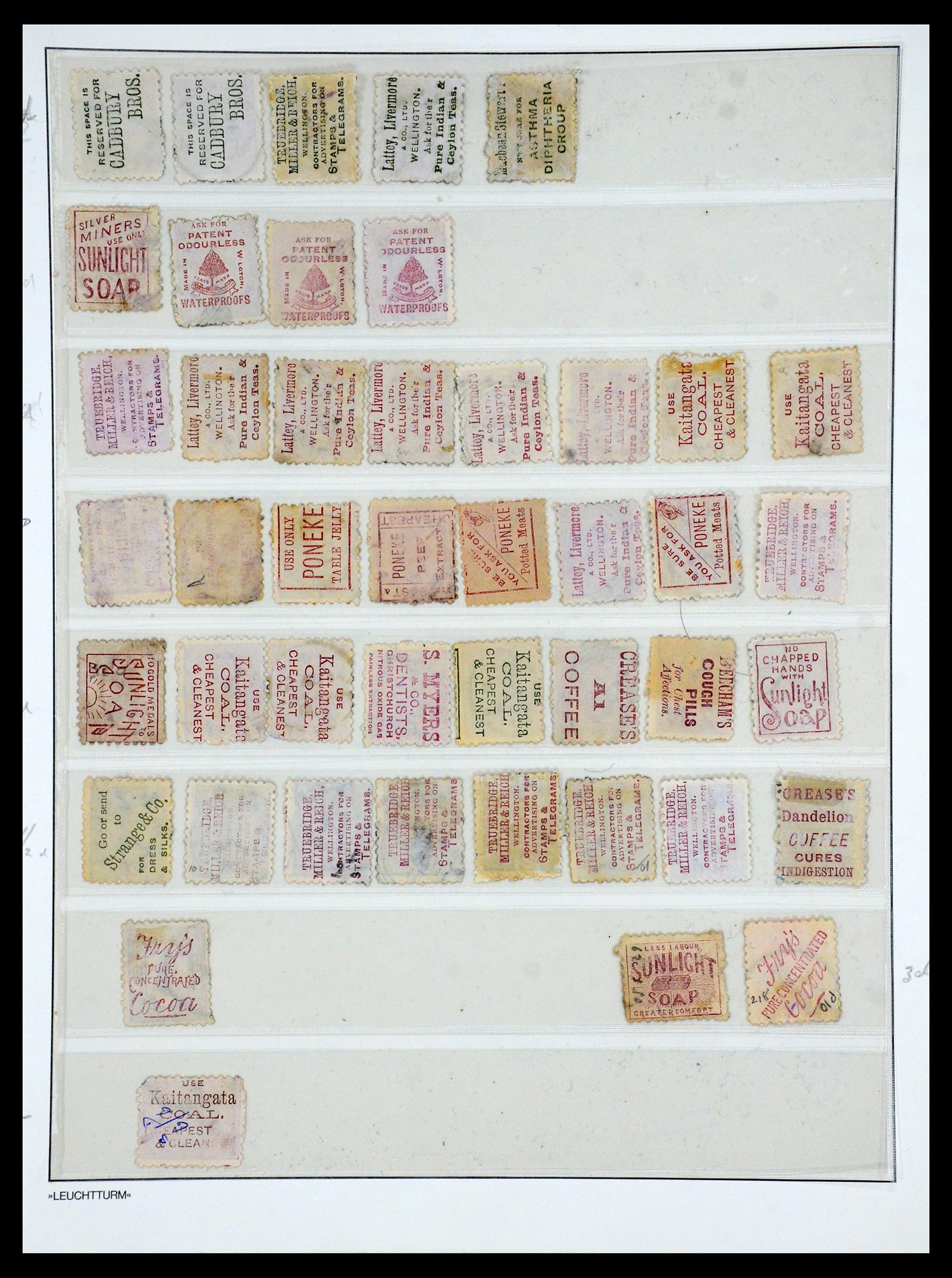 36499 001 - Postzegelverzameling 36499 Nieuw Zeeland reclameopdrukken.