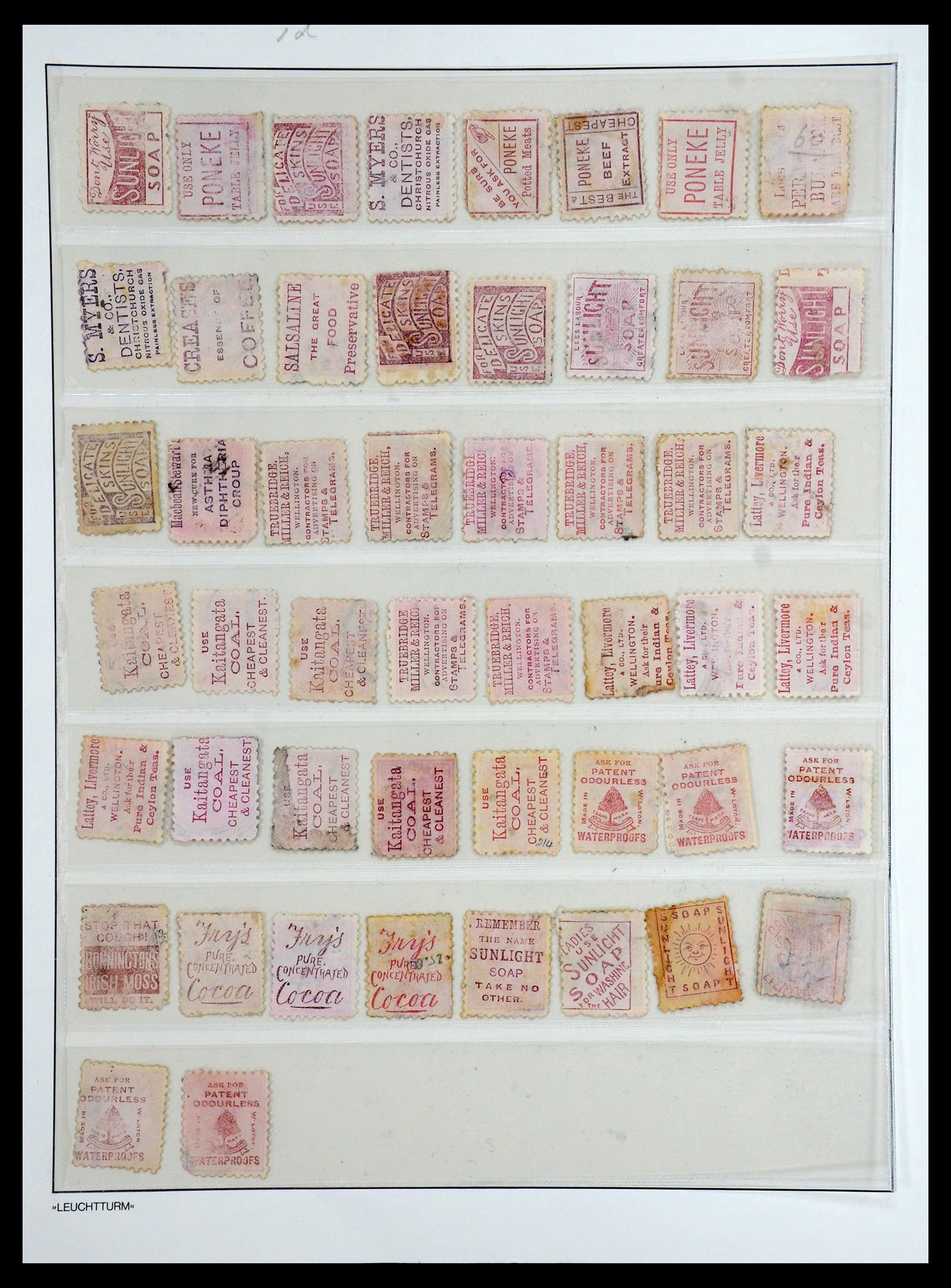 36499 003 - Postzegelverzameling 36499 Nieuw Zeeland reclameopdrukken.