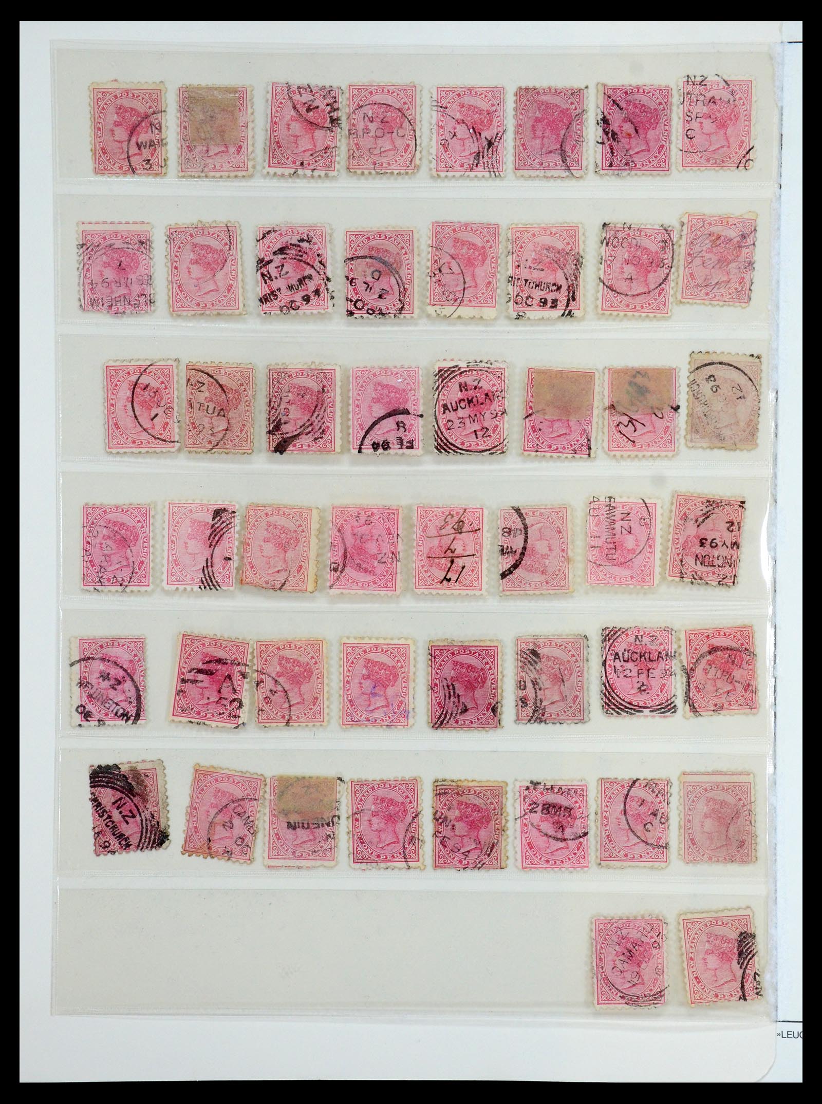 36499 004 - Postzegelverzameling 36499 Nieuw Zeeland reclameopdrukken.