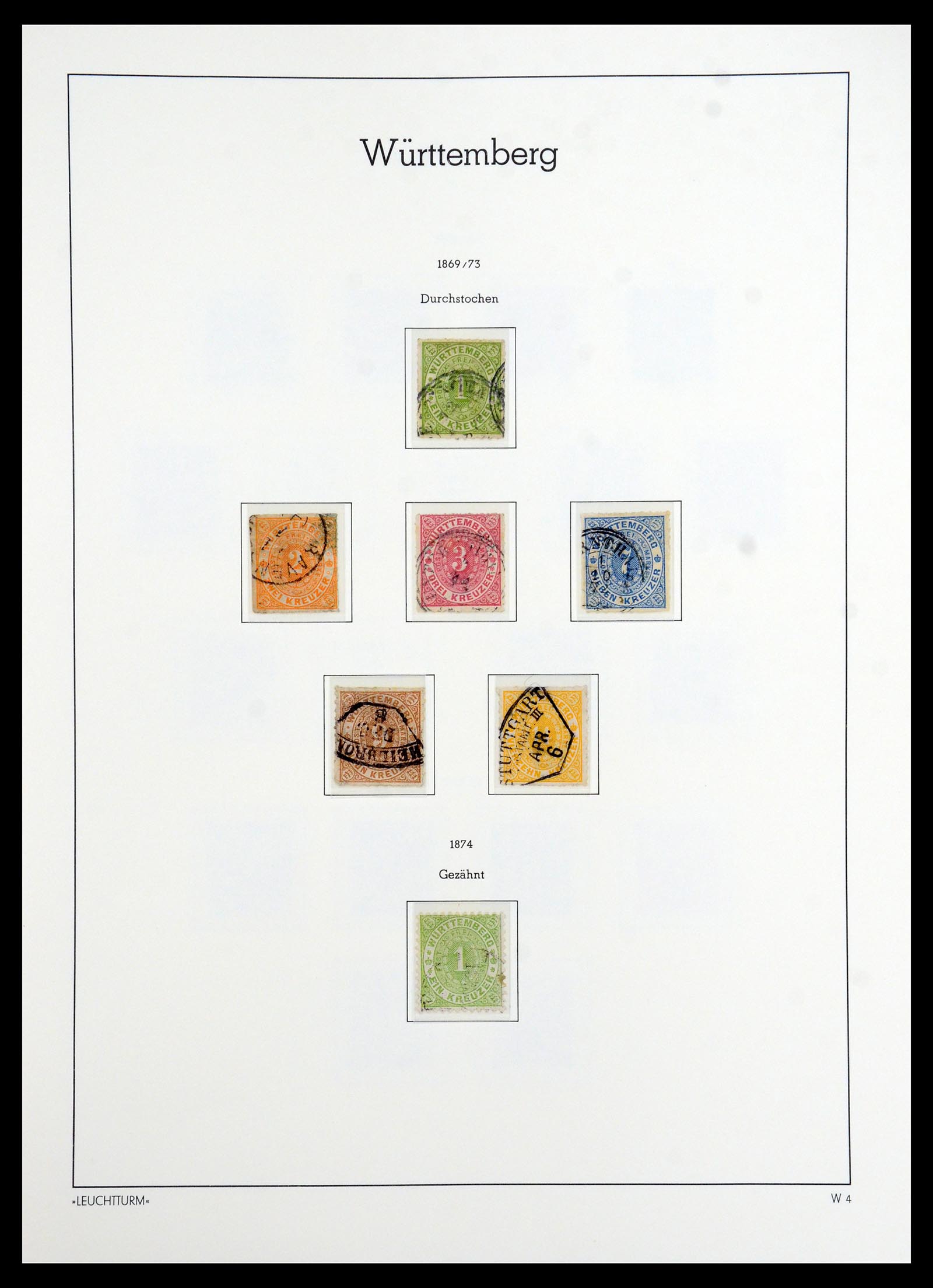 36502 005 - Postzegelverzameling 36502 Württemberg 1851-1920.