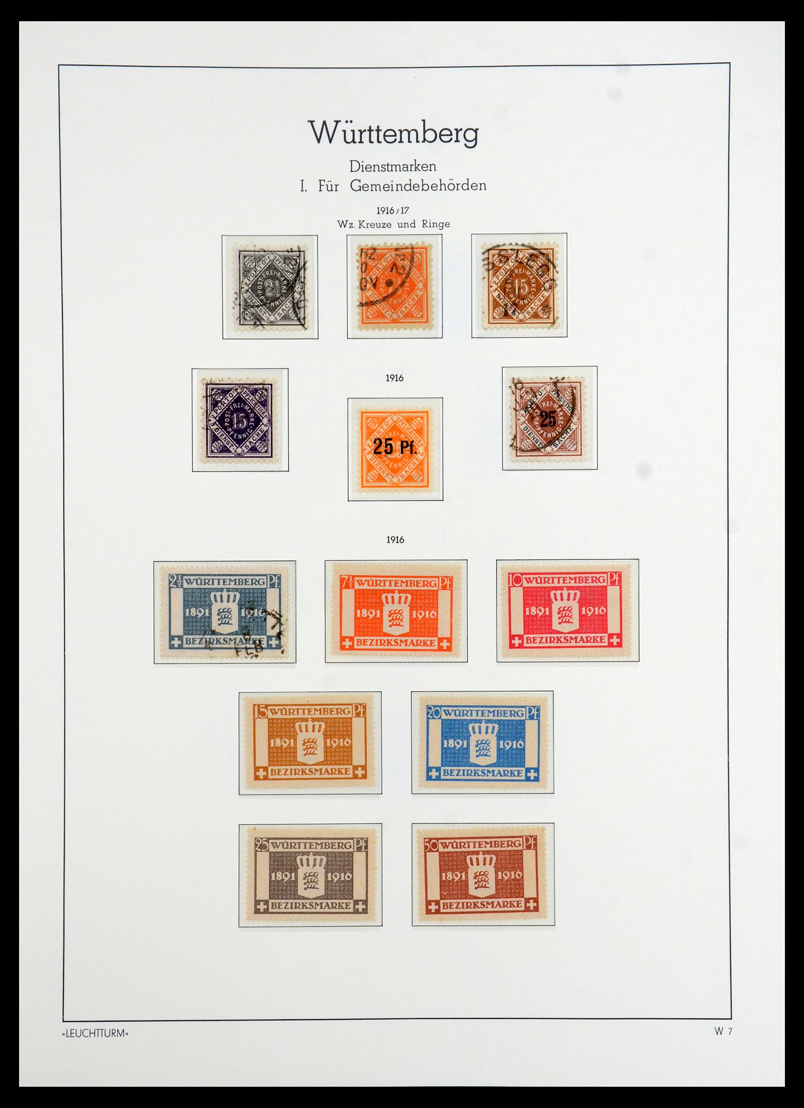 36502 008 - Postzegelverzameling 36502 Württemberg 1851-1920.