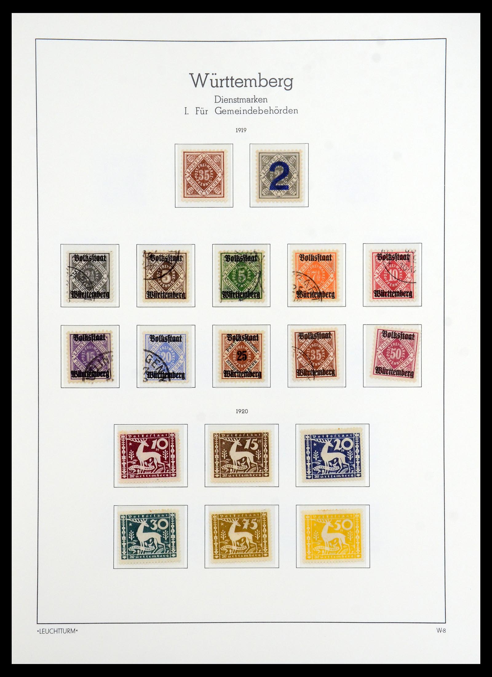 36502 010 - Postzegelverzameling 36502 Württemberg 1851-1920.