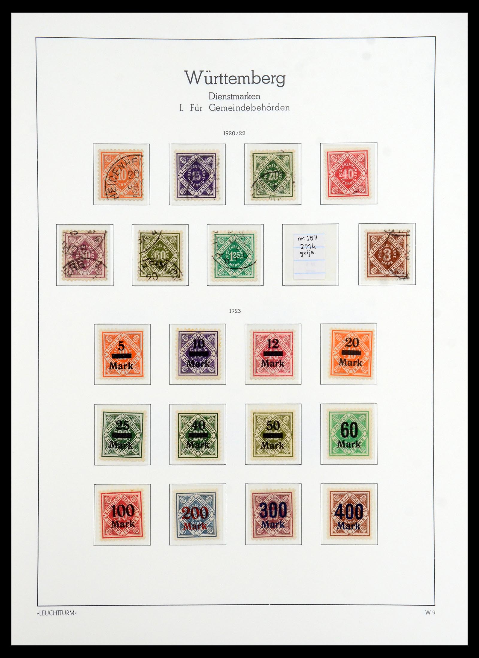 36502 011 - Postzegelverzameling 36502 Württemberg 1851-1920.