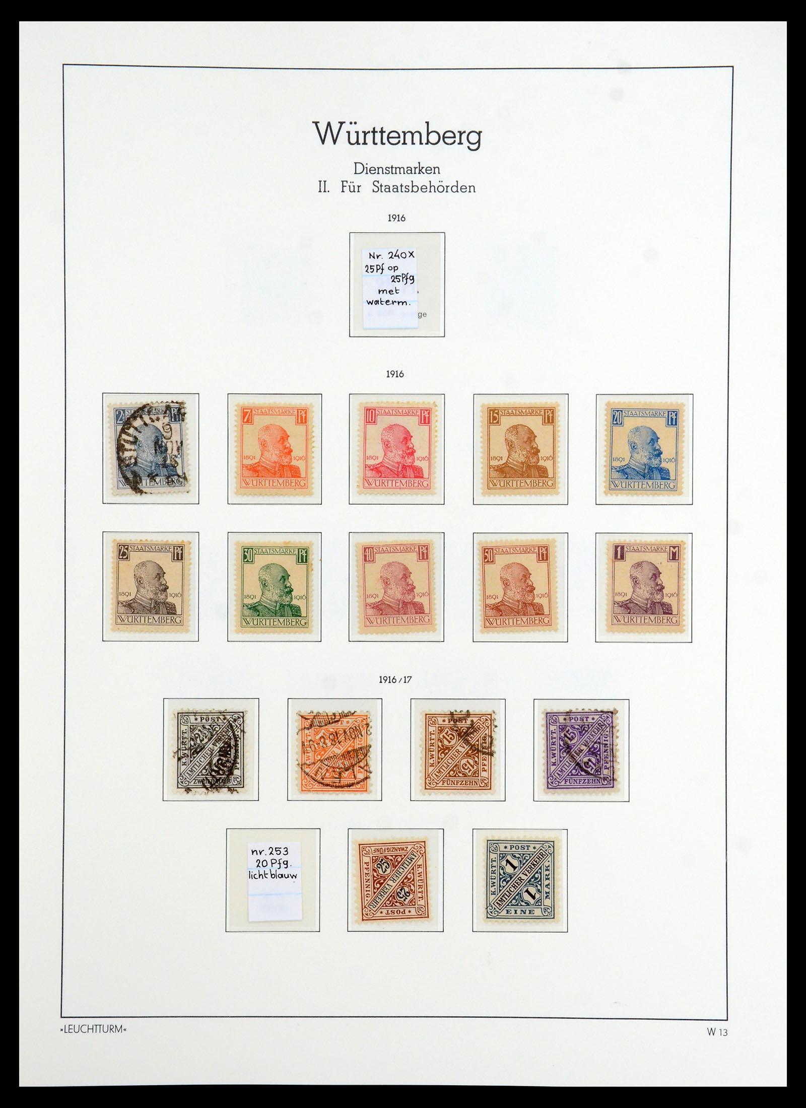 36502 015 - Stamp collection 36502 Württemberg 1851-1920.