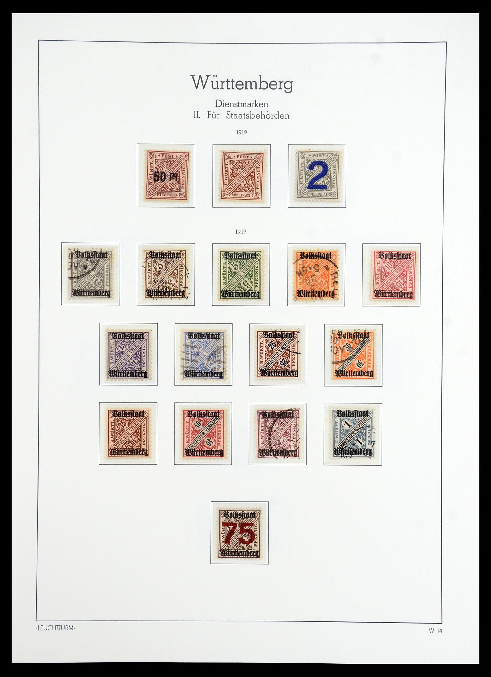 36502 016 - Stamp collection 36502 Württemberg 1851-1920.