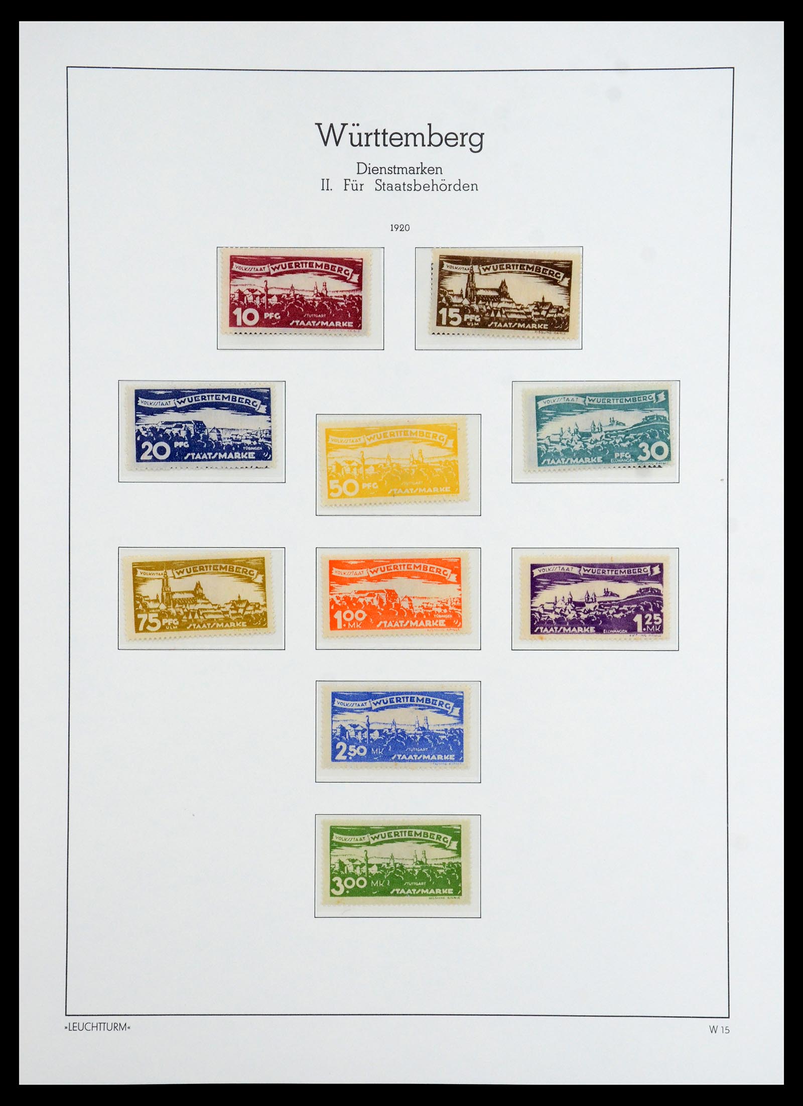 36502 017 - Stamp collection 36502 Württemberg 1851-1920.