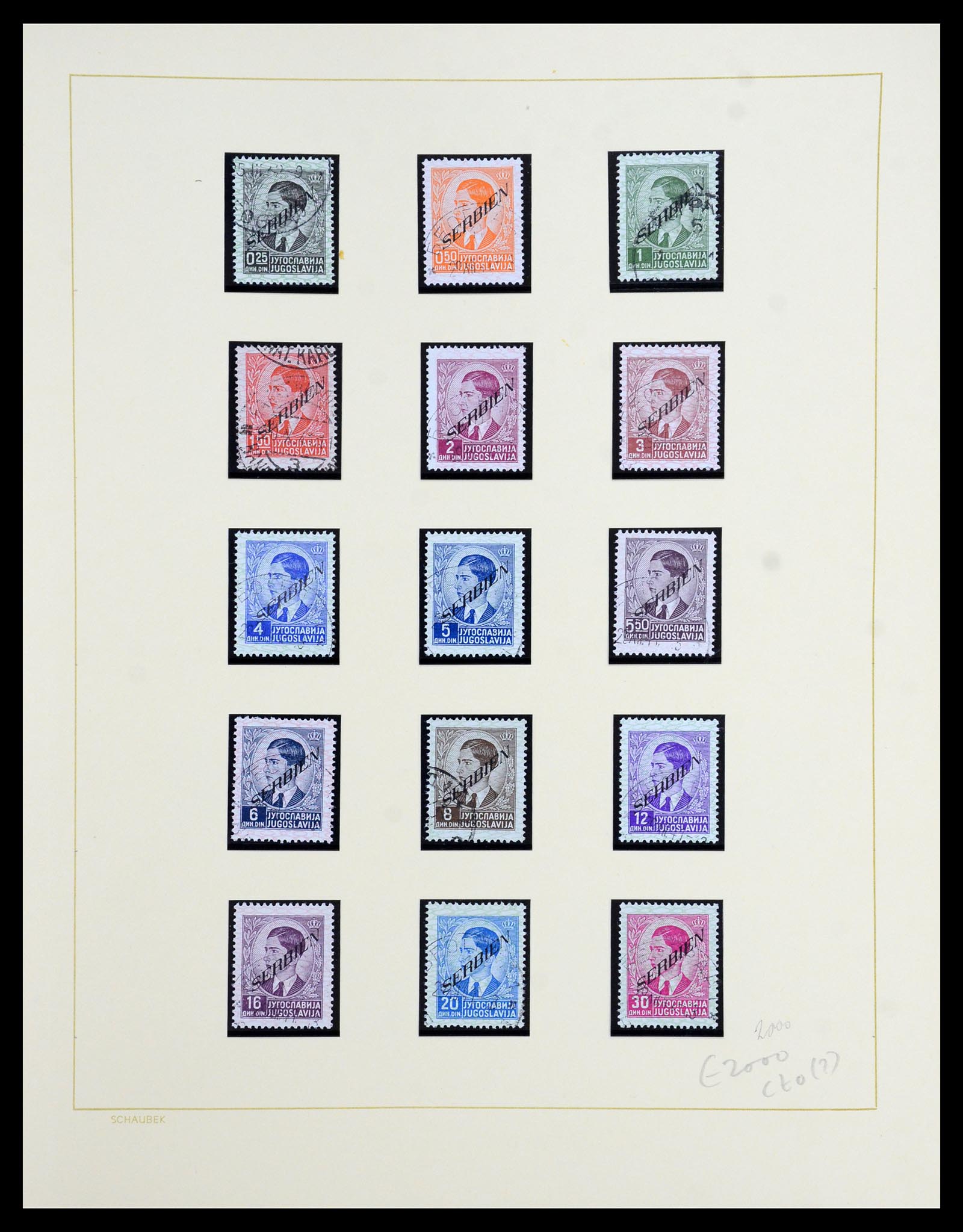 36505 003 - Postzegelverzameling 36505 Duitse bezetting Servië 1941-1945.