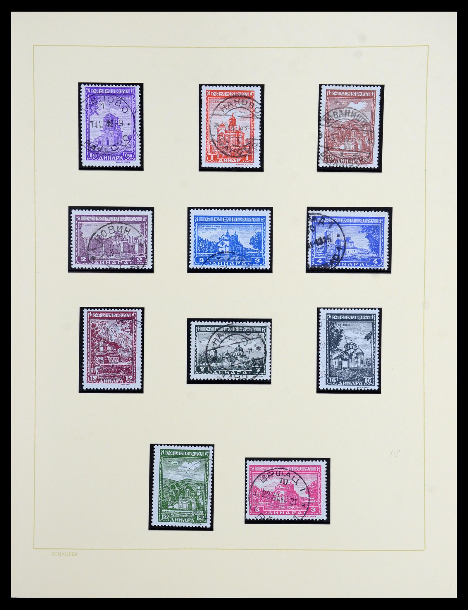 36505 008 - Postzegelverzameling 36505 Duitse bezetting Servië 1941-1945.