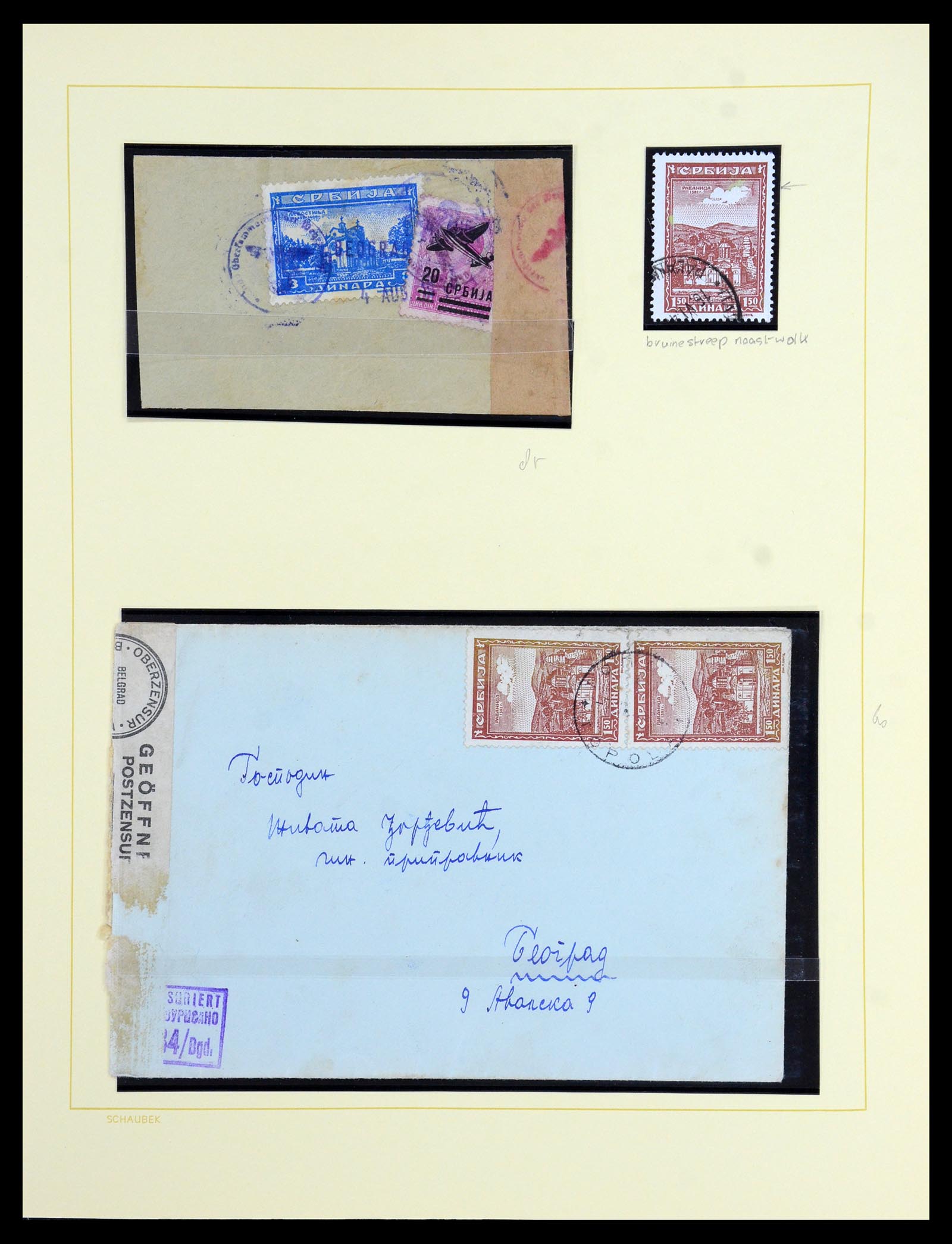36505 009 - Postzegelverzameling 36505 Duitse bezetting Servië 1941-1945.
