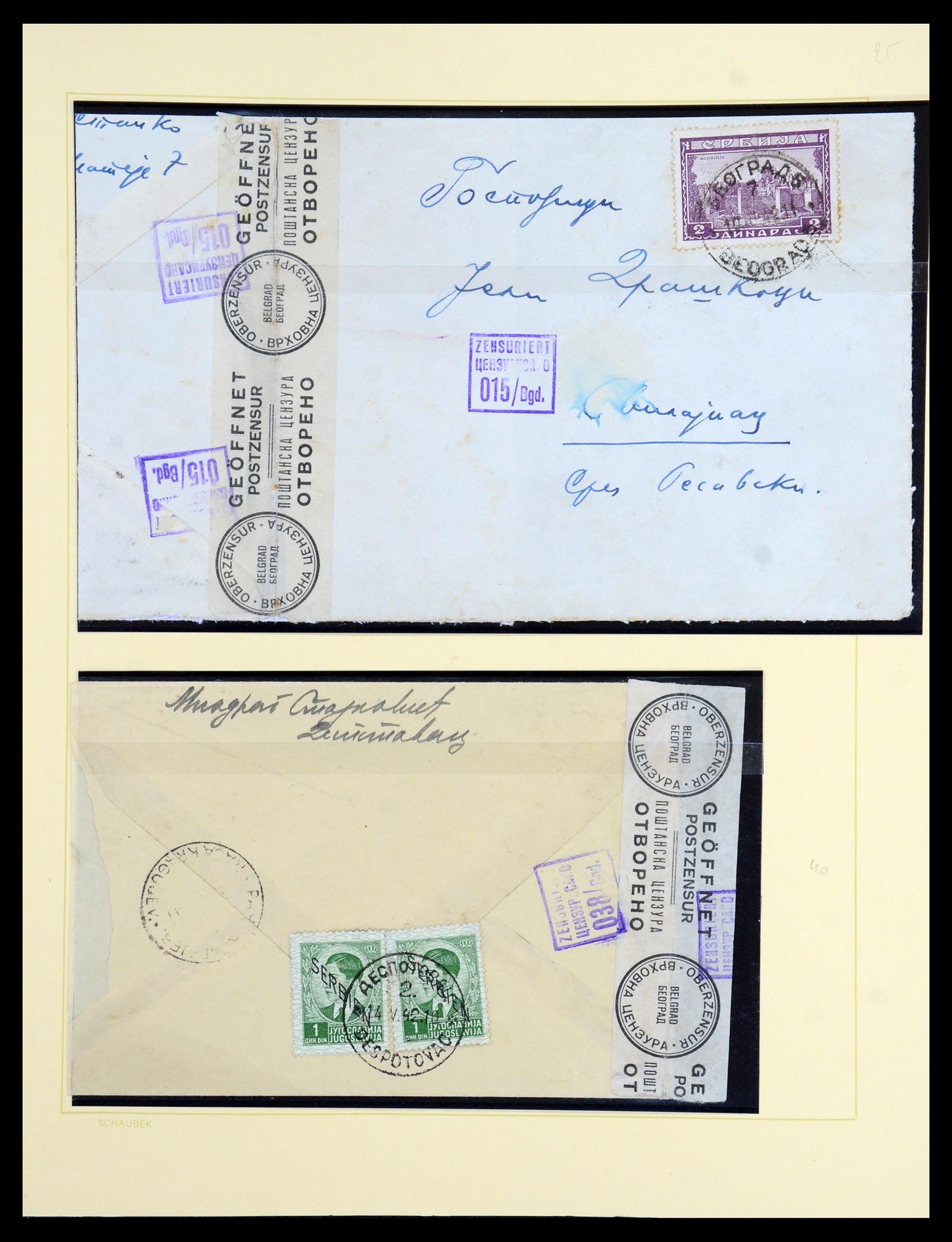 36505 011 - Postzegelverzameling 36505 Duitse bezetting Servië 1941-1945.