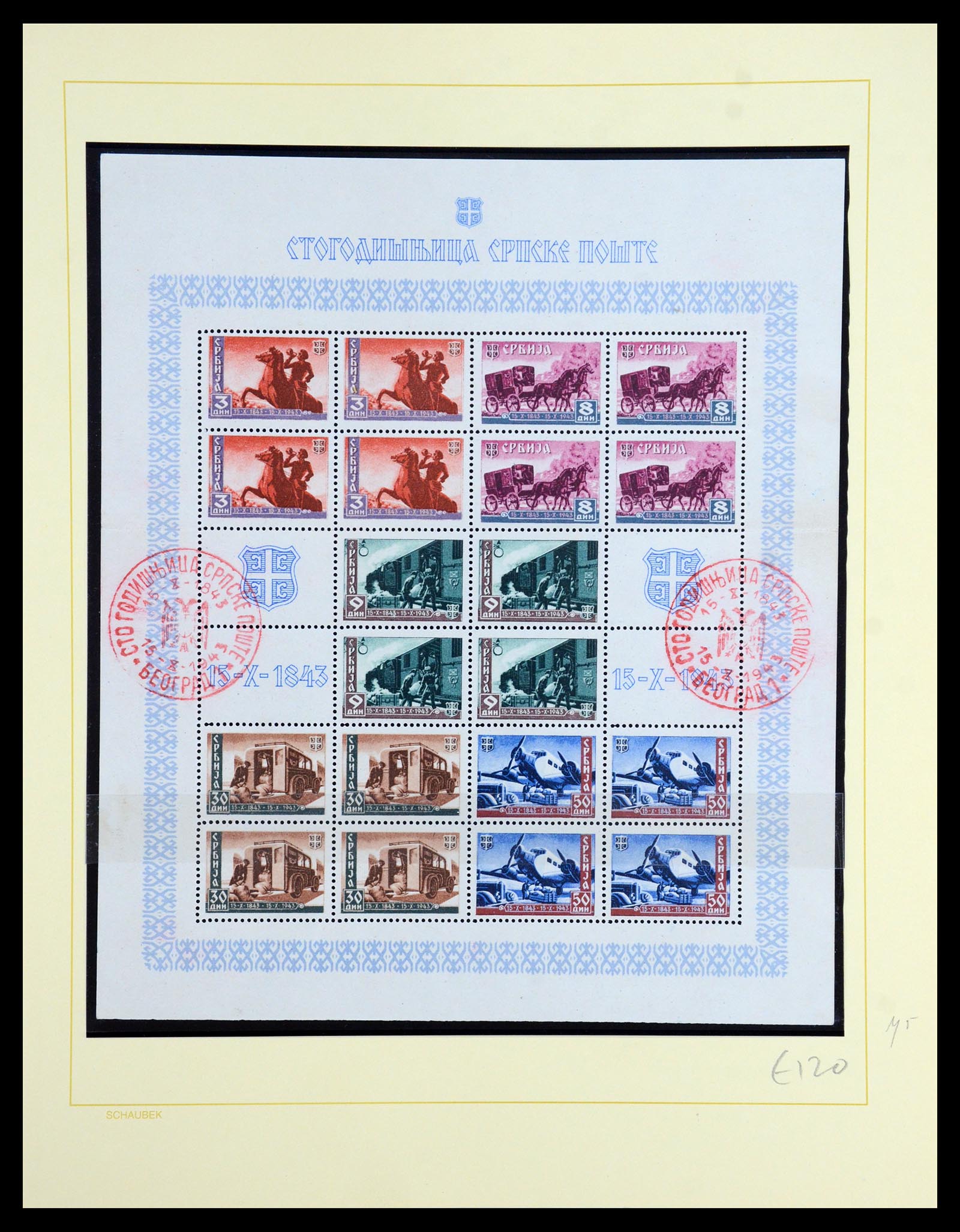 36505 013 - Postzegelverzameling 36505 Duitse bezetting Servië 1941-1945.